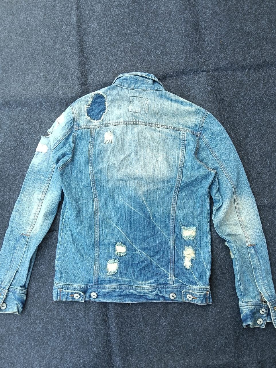 JACKROSE Unisex 💥 JACKROSE Distressed Denim Jacket Size US S / EU 44-46 / 1 - 2 Thumbnail