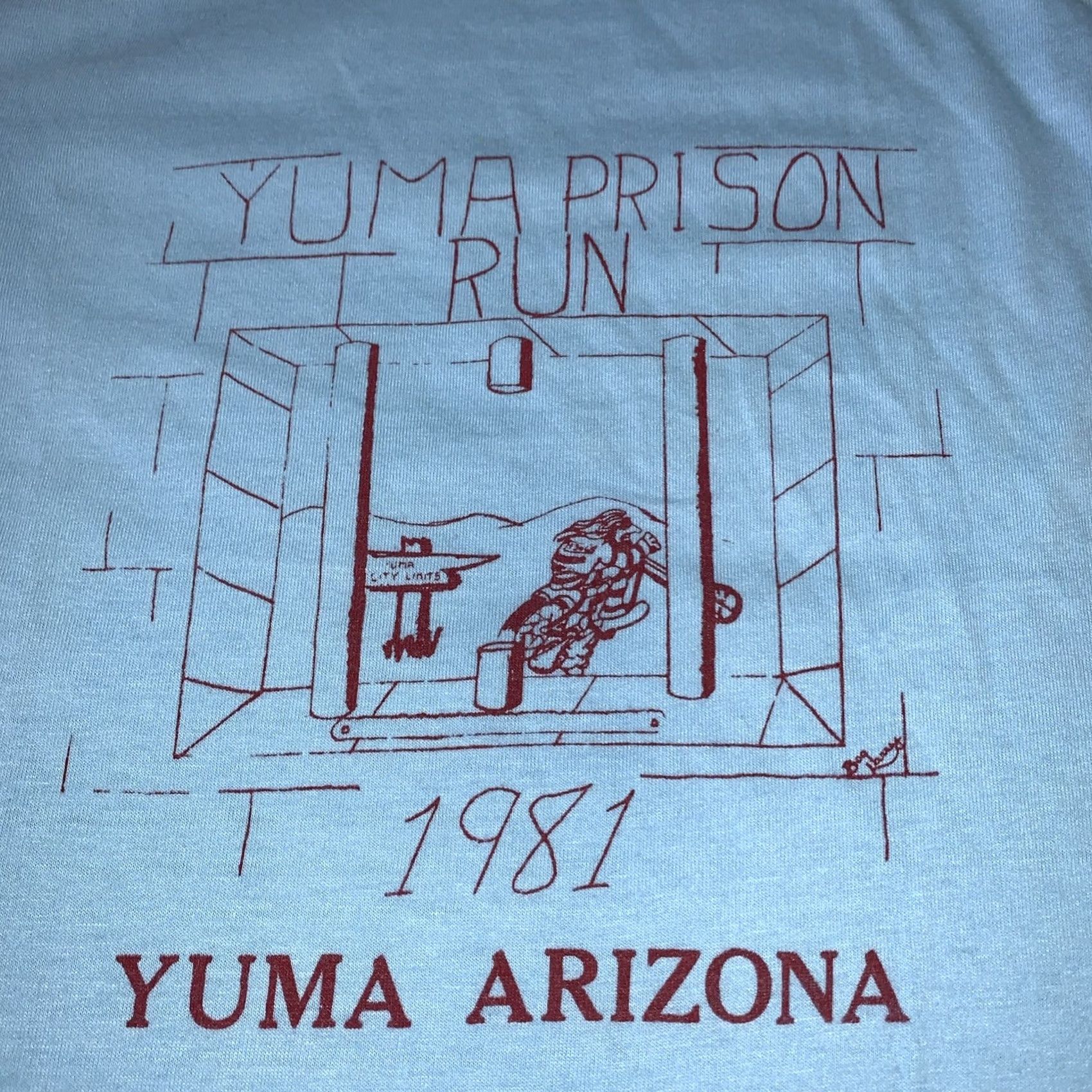 Anvil VINTAGE Yuma Prison Run Harley Tank Top Womens Size M Motorcycle RARE 1981 Size M / US 6-8 / IT 42-44 - 2 Thumbnail
