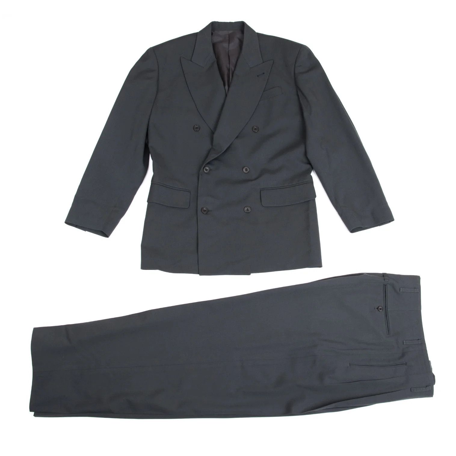 Jean Paul Gaultier Wool Gabardine Double Jacket in Grey Size 50 Size US M / EU 48-50 / 2 - 18 Thumbnail