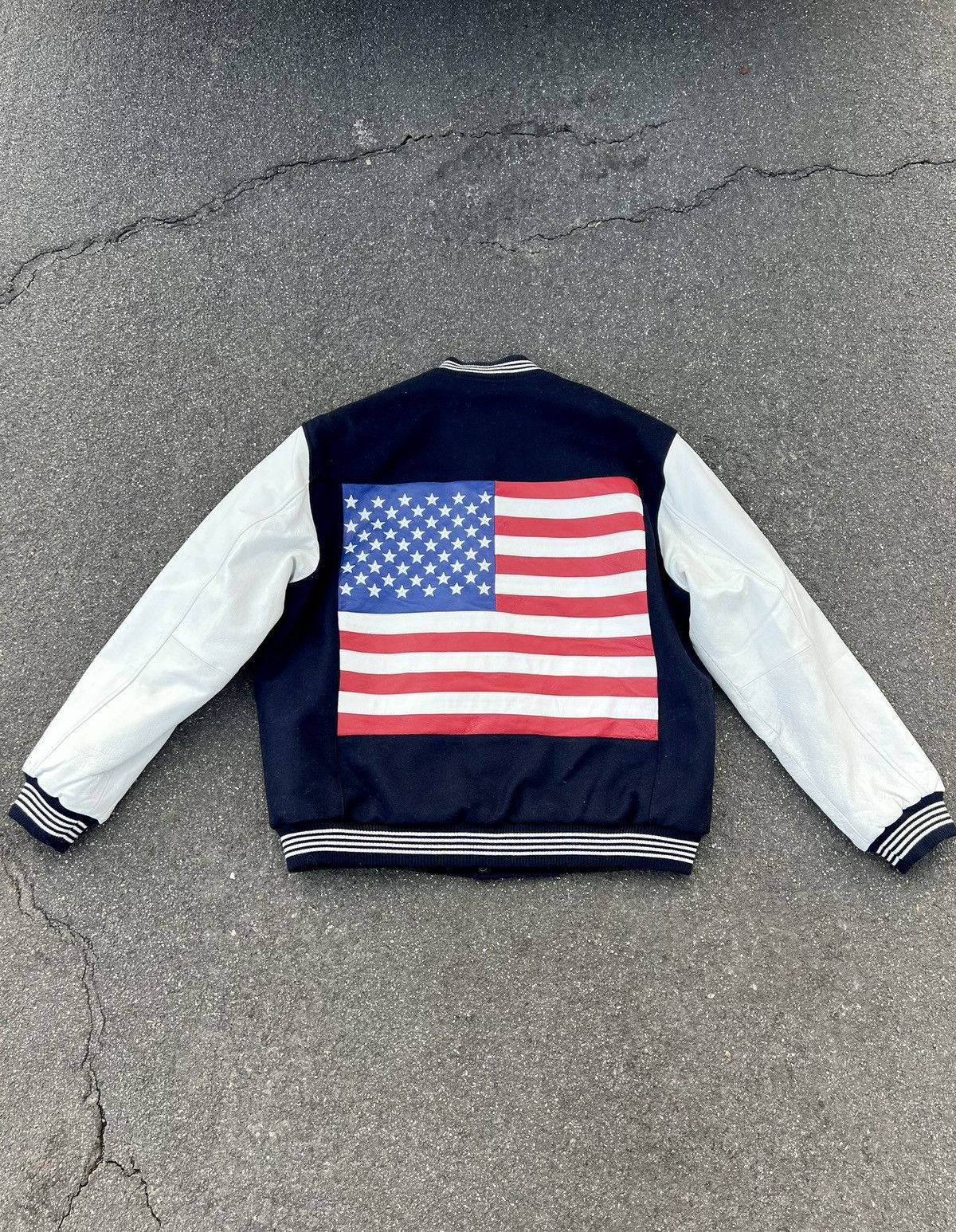 Vintage American Flag Varsity Jacket Size US M / EU 48-50 / 2 - 1 Thumbnail