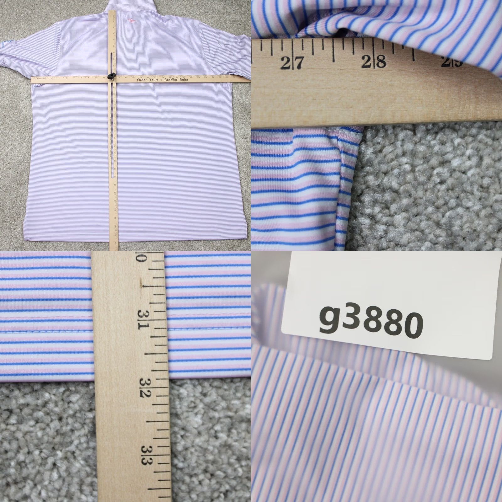 Vintage Harlestons Polo Shirt Mens 2XL XXL Pink/Blue Striped Tailored Fit Short Sleeve Shirt Men 2XL Regular Adult Pink Striped Polo Size US XXL / EU 58 / 5 - 9 Thumbnail