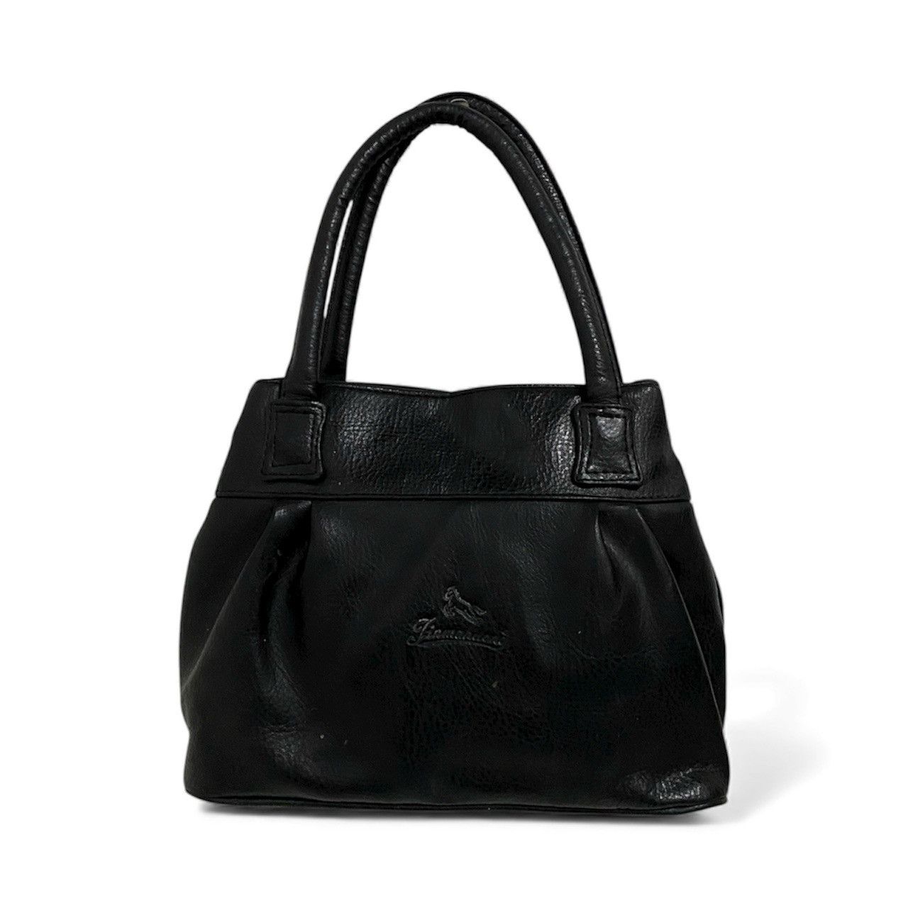 Vintage Black Leather Handbag Size ONE SIZE - 1 Thumbnail