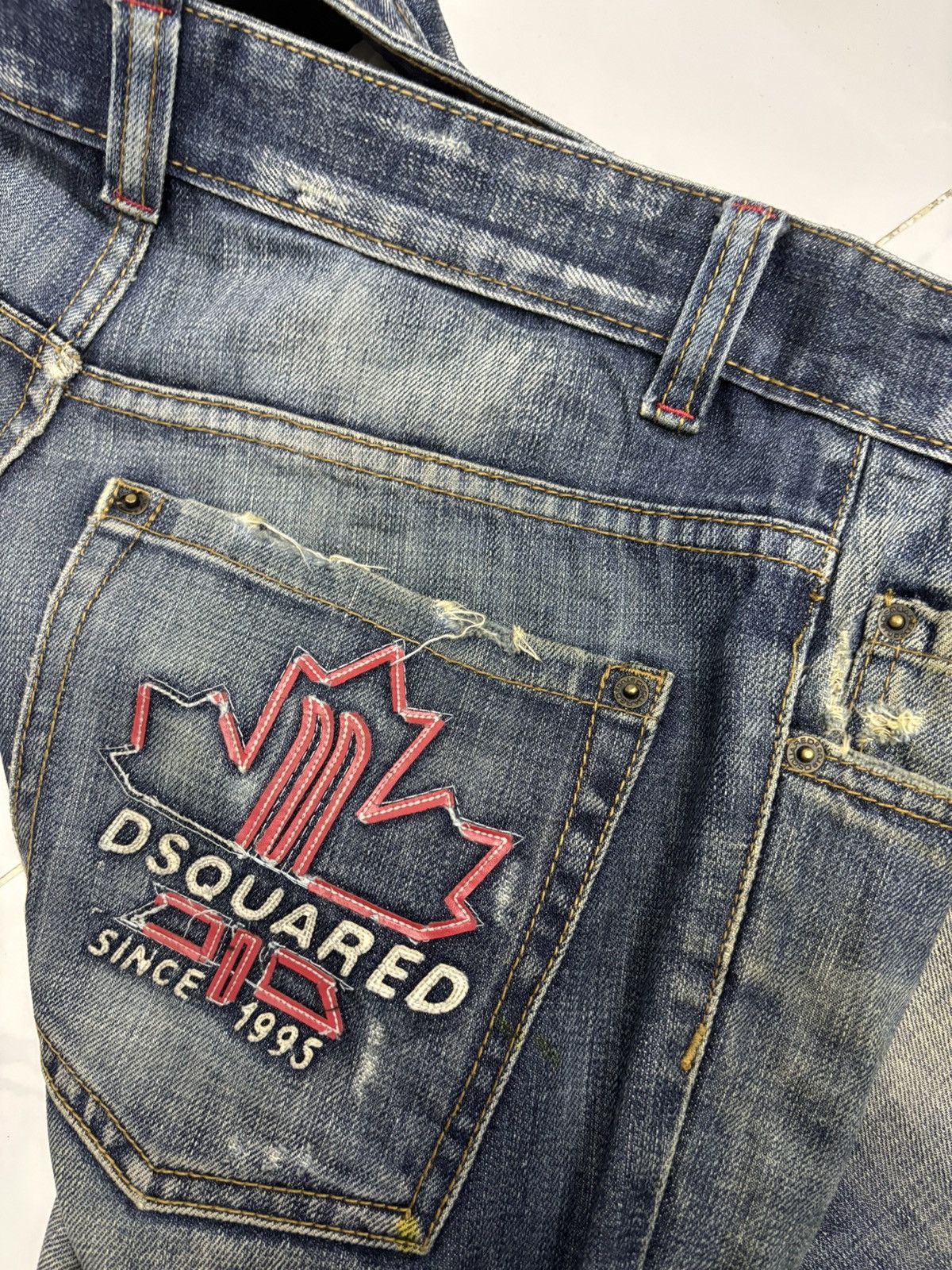 Dsquared2 🔥DSQUARED2 TRIBAL CROWN DISTRESSED DENIM JEANS Size US 30 / EU 46 - 9 Thumbnail
