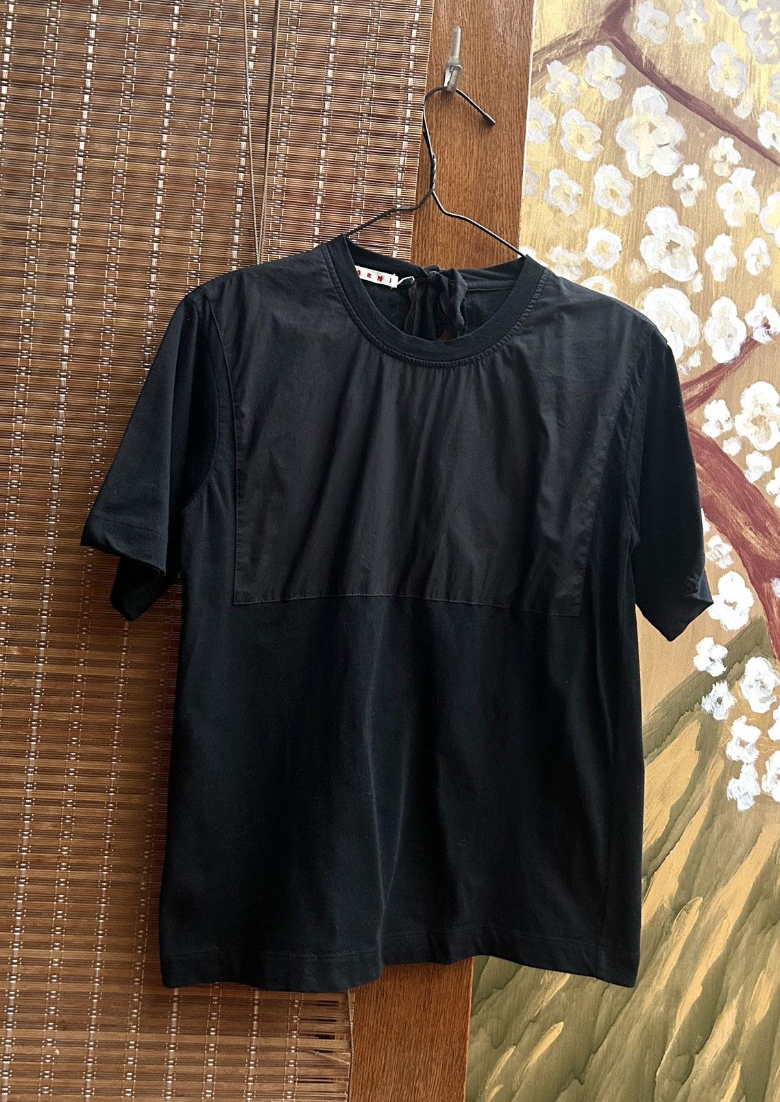Marni Marni Black Poplin T-shirt Size 38 Size XS / US 0-2 / IT 36-38 - 1 Thumbnail