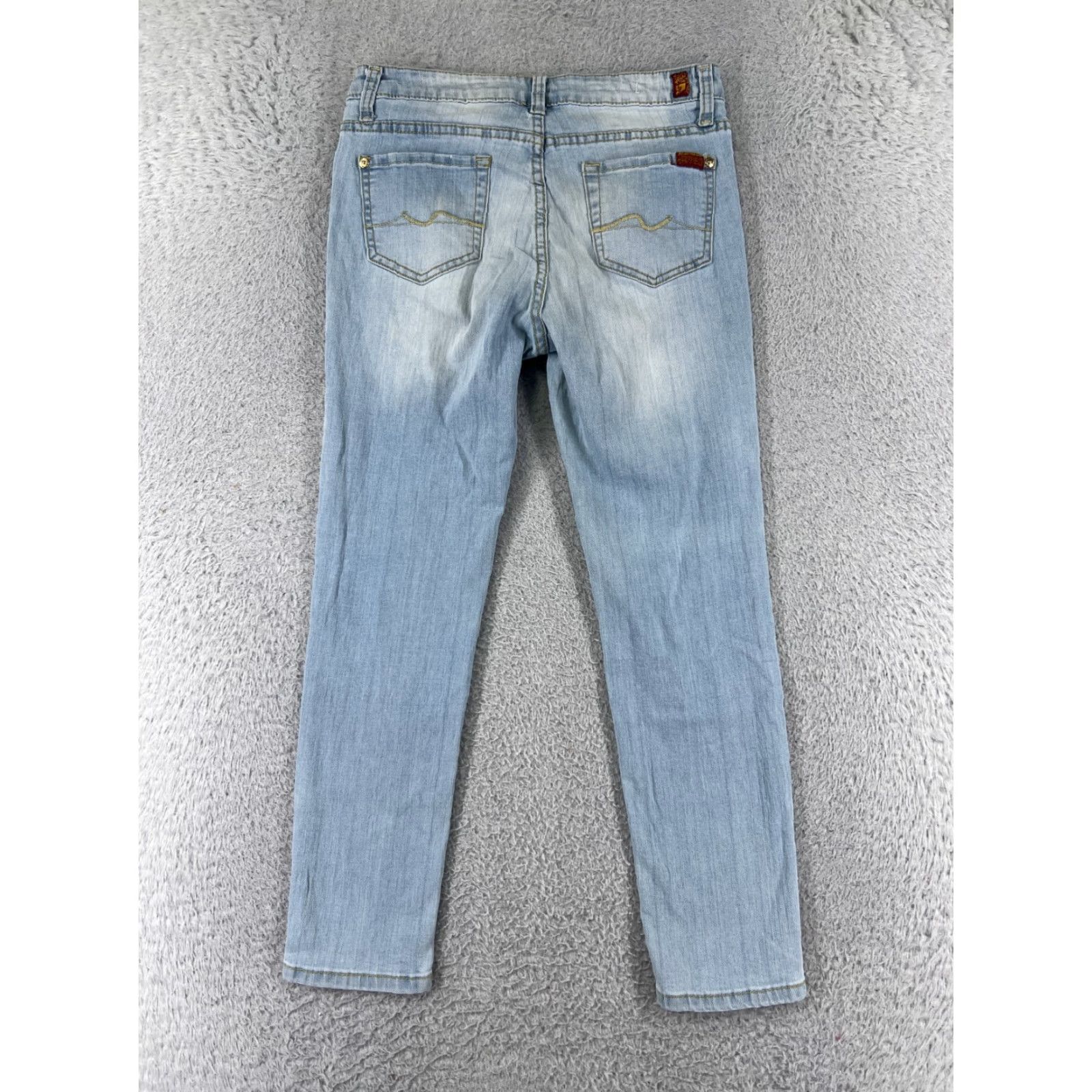 7 For All Mankind 7 For All Mankind Paxtyn Jeans Womens 14 Blue Denim Ankle Skinny Low Rise Cotton Pants Junior Size 14 Womens Blue Denim Jeans Size 36" / US 14 / IT 50 - 2 Thumbnail