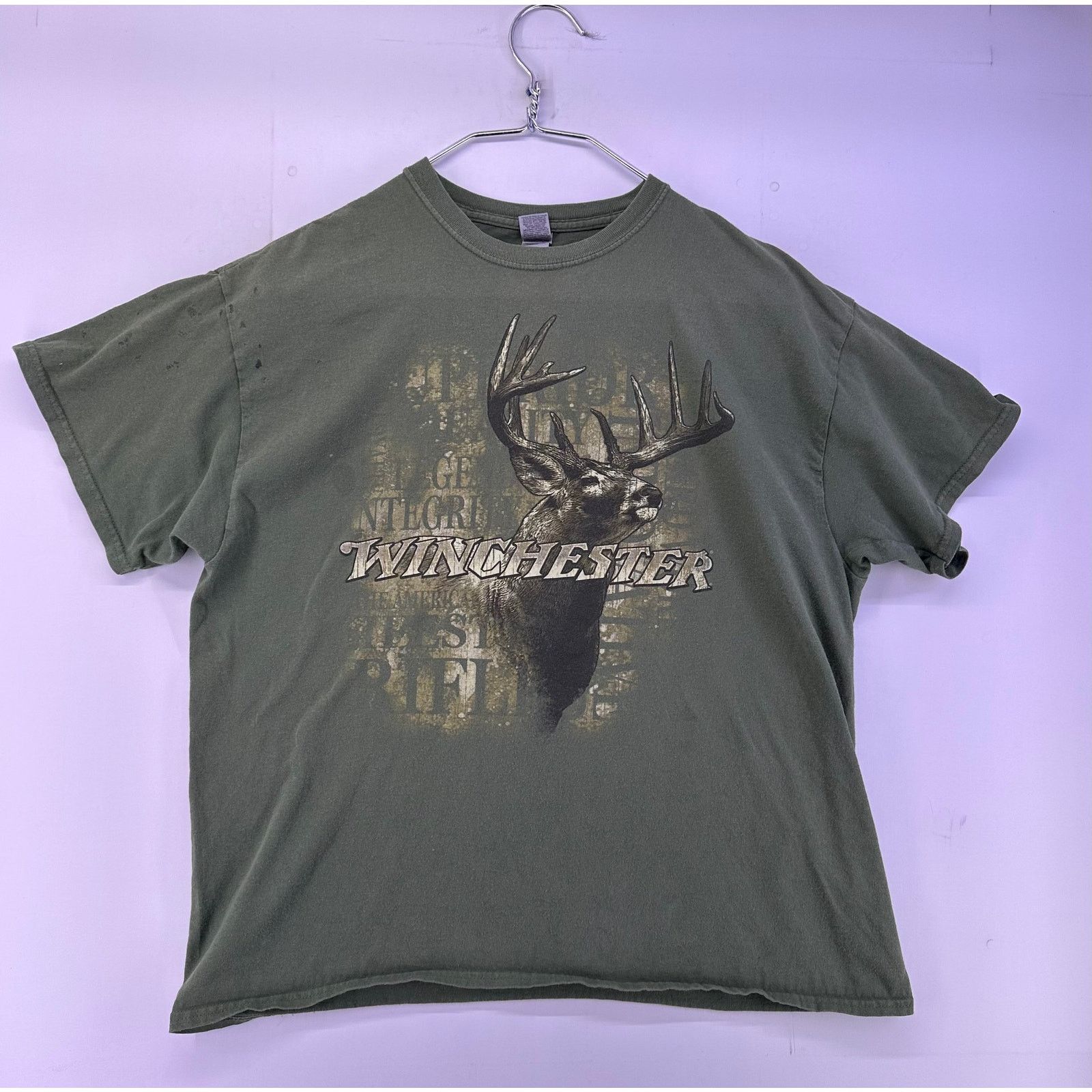 Winchester Winchester Green Deere Print Tshirt Size XL Size US XL / EU 56 / 4 - 2 Thumbnail