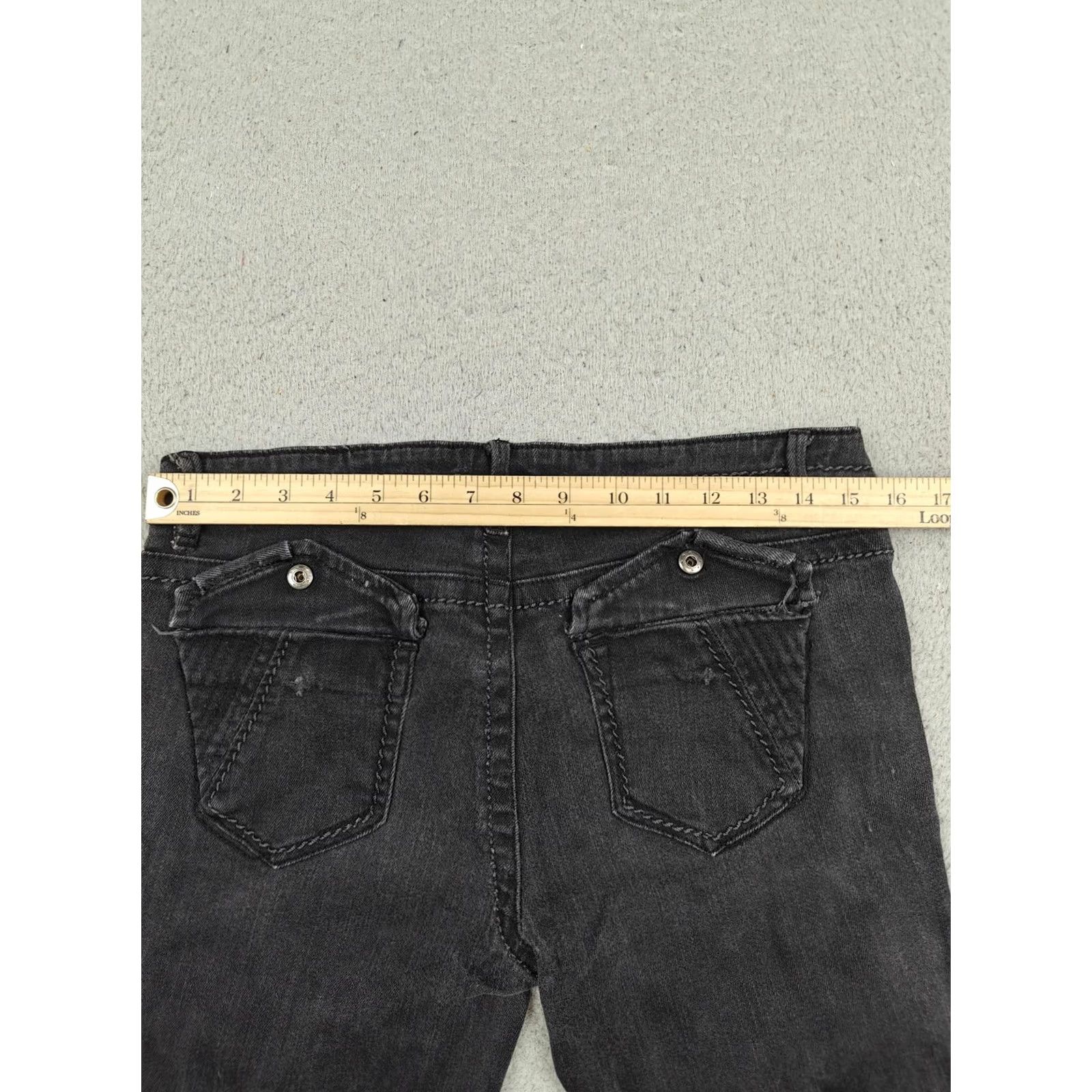 Vintage VINTAGE Arden B Jeans Womens 10 Black Charcoal Skinny Studded Ankle Zip Y2K Pants Womens Jeans Size 32" / US 10 / IT 46 - 7 Thumbnail