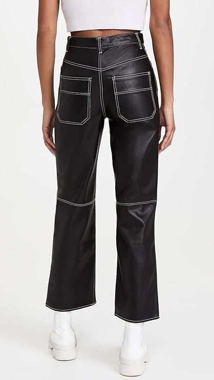 Free People Free People It Factor Vegan Leather Pant Mystic ( 4 ) Size 27" / US 4 / IT 40 - 3 Thumbnail