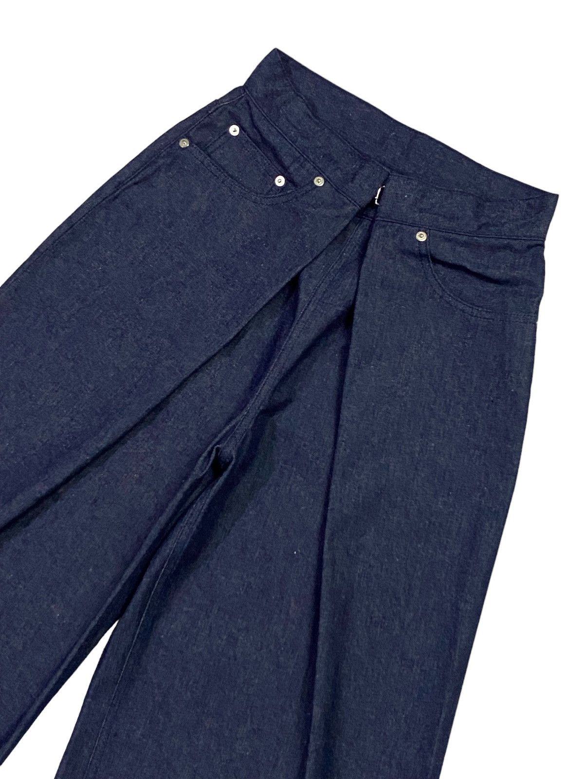 JOHN LAWRENCE SULLIVAN × Japanese Brand John Lawrence Sullivan Rigid Denim Wide Pants Size 25" / US 0 / IT 36 - 18 Thumbnail