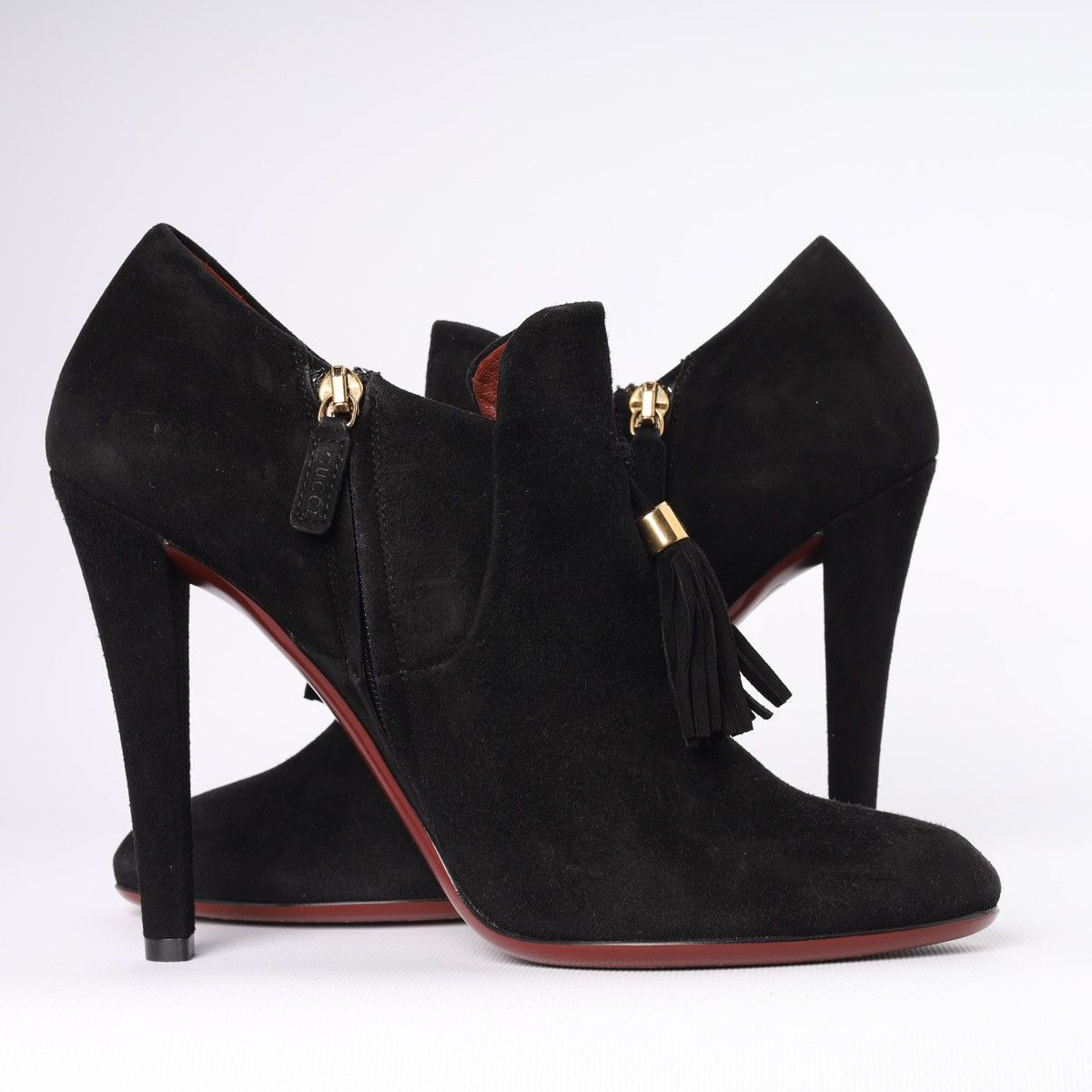 Gucci Gucci Black Suede Mischa Ankle Boots Tassel Size US 10 / IT 40 - 10 Thumbnail