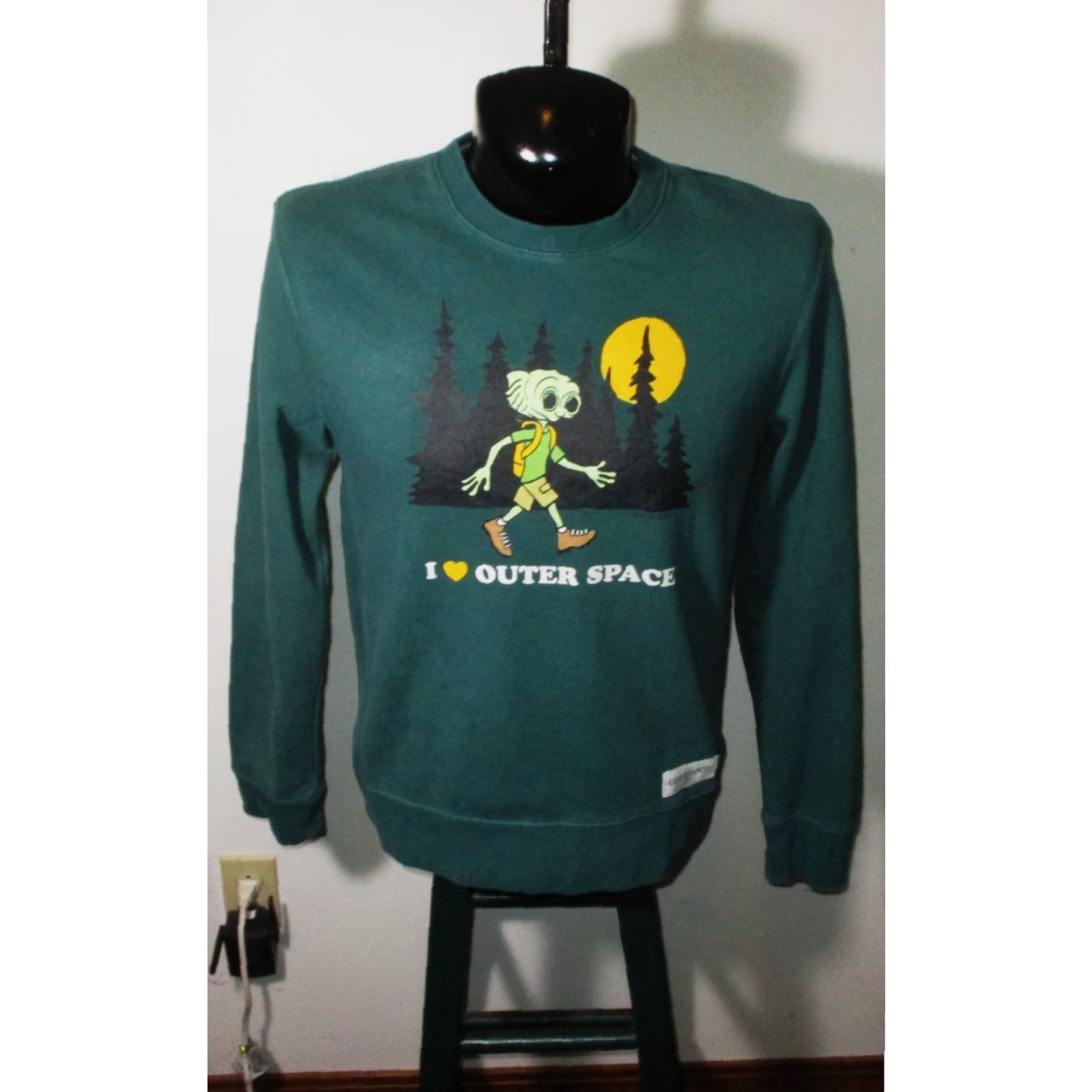 Life is Good LIFE is GOOD Men's Sweatshirt Shirt Jersey Crew Neck Green Long Sleeve Size S - Pullover, Regular Fit, 100% Cotton, All Seasons Size US S / EU 44-46 / 1 - 2 Thumbnail