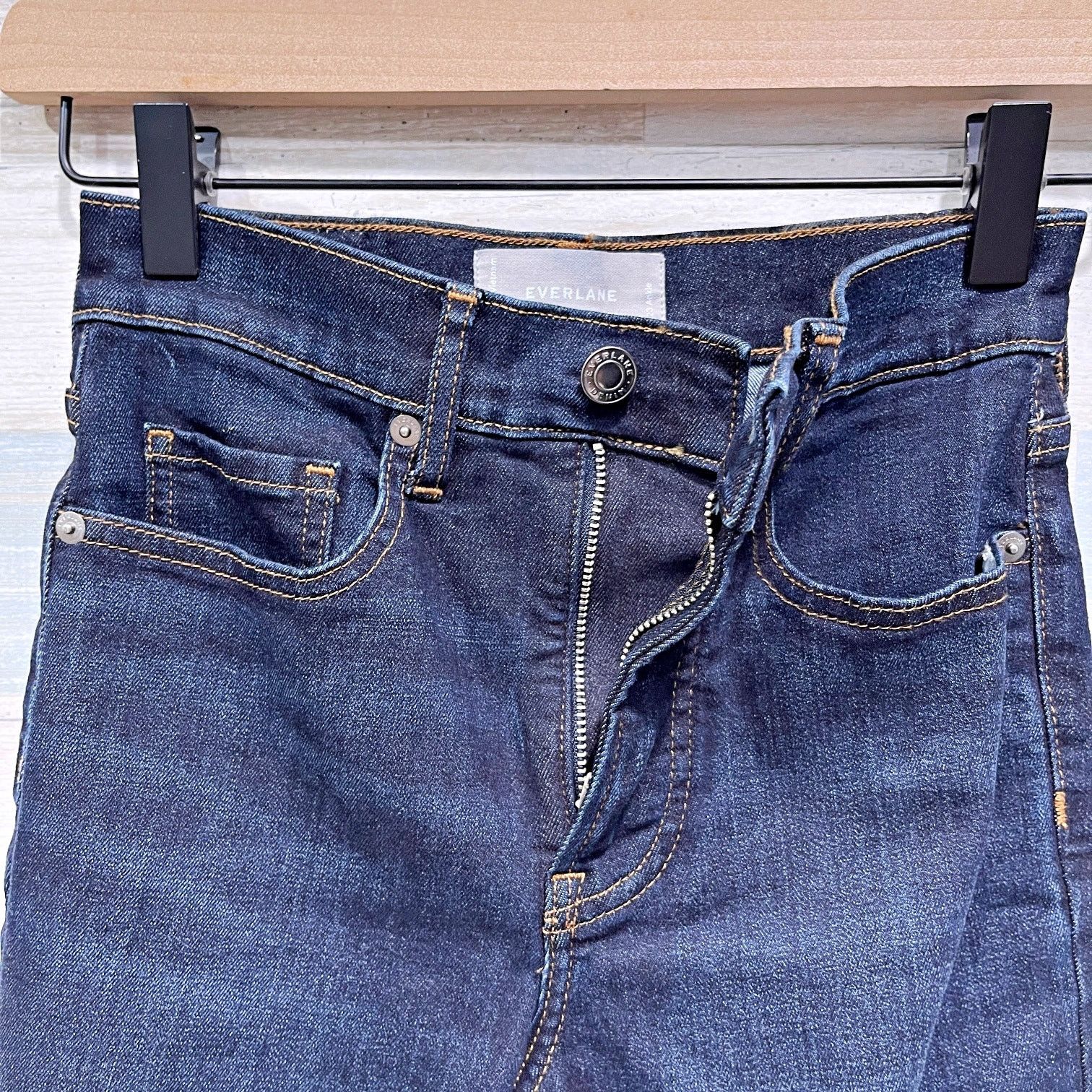 Everlane Everlane Authentic Ankle Skinny Jeans Deep Indigo Womens 23 Size 23" - 3 Thumbnail