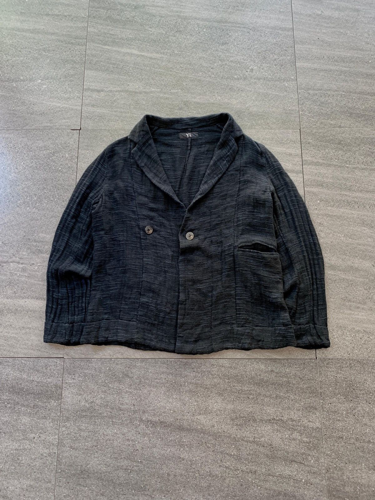 Yohji Yamamoto FREE TAX! Ys Knitted Textured Blazer Jacket Size US S / EU 44-46 / 1 - 1 Thumbnail