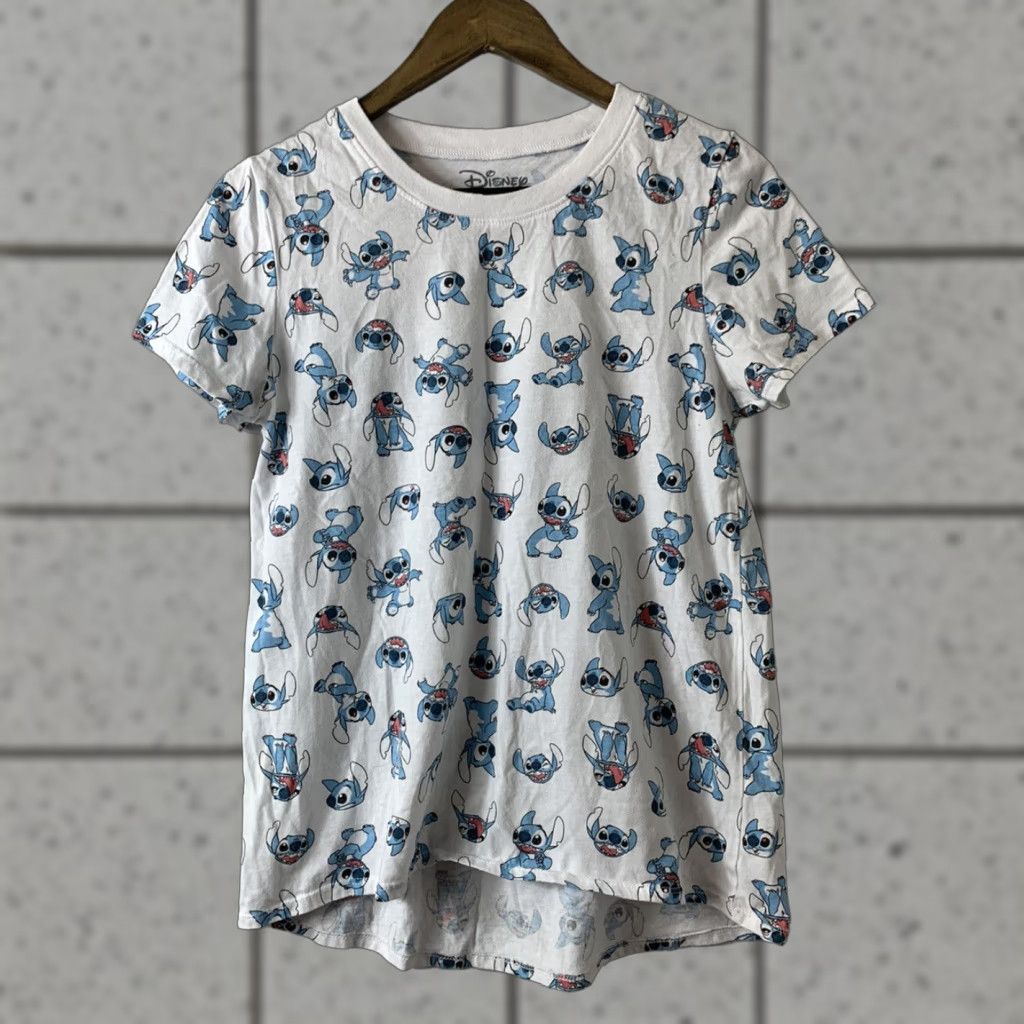 Disney VINTAGE Women Disney Lilo & Stitch Shirt White All over print Size Medium Size M / US 6-8 / IT 42-44 - 1 Thumbnail