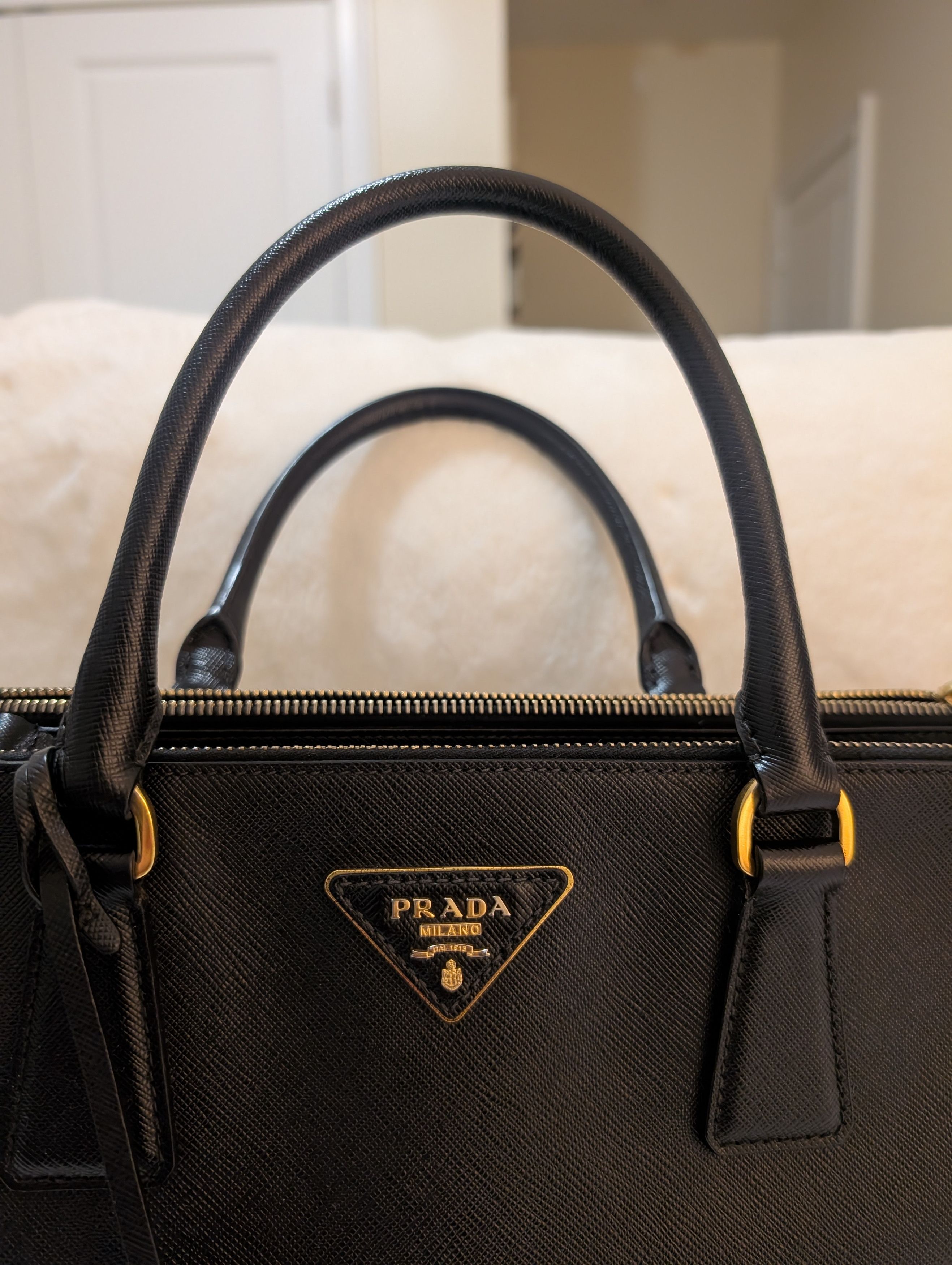 Prada PRADA Black Saffiano Top Handle Bag Size ONE SIZE - 3 Thumbnail