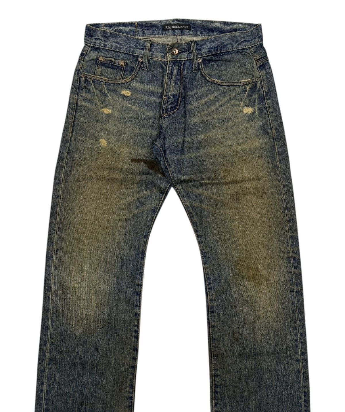 If Six Was Nine 🔥VINTAGE RUSH HOUR MUD WASH DISTRESSED DENIM JEANS Size US 30 / EU 46 - 5 Thumbnail
