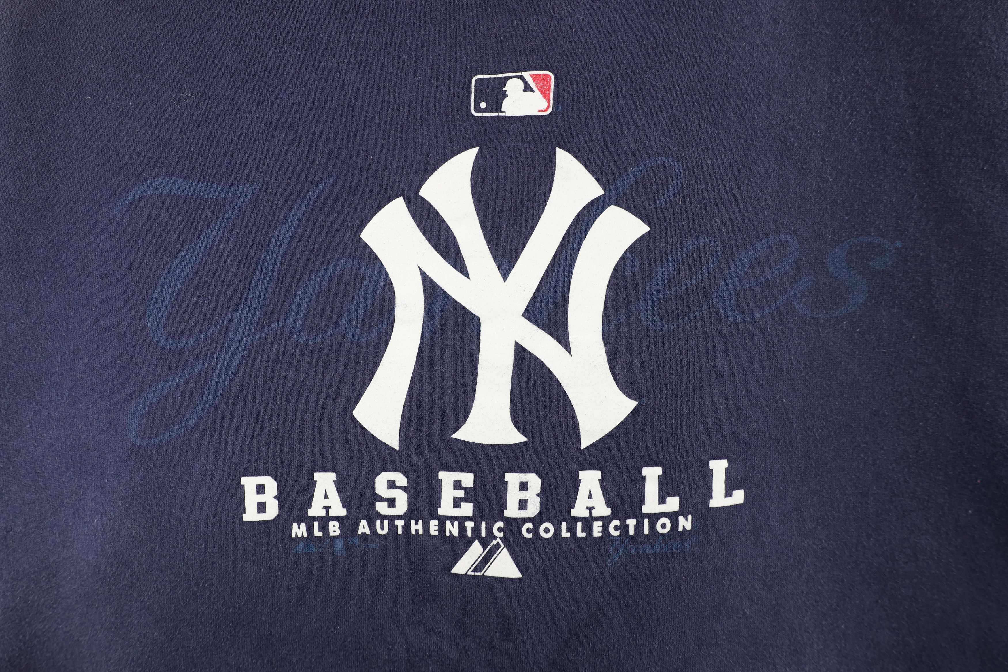 Majestic × Vintage Vintage Majestic Out New York Yankees Hoodie Sweatshirt Size US XXL / EU 58 / 5 - 4 Thumbnail