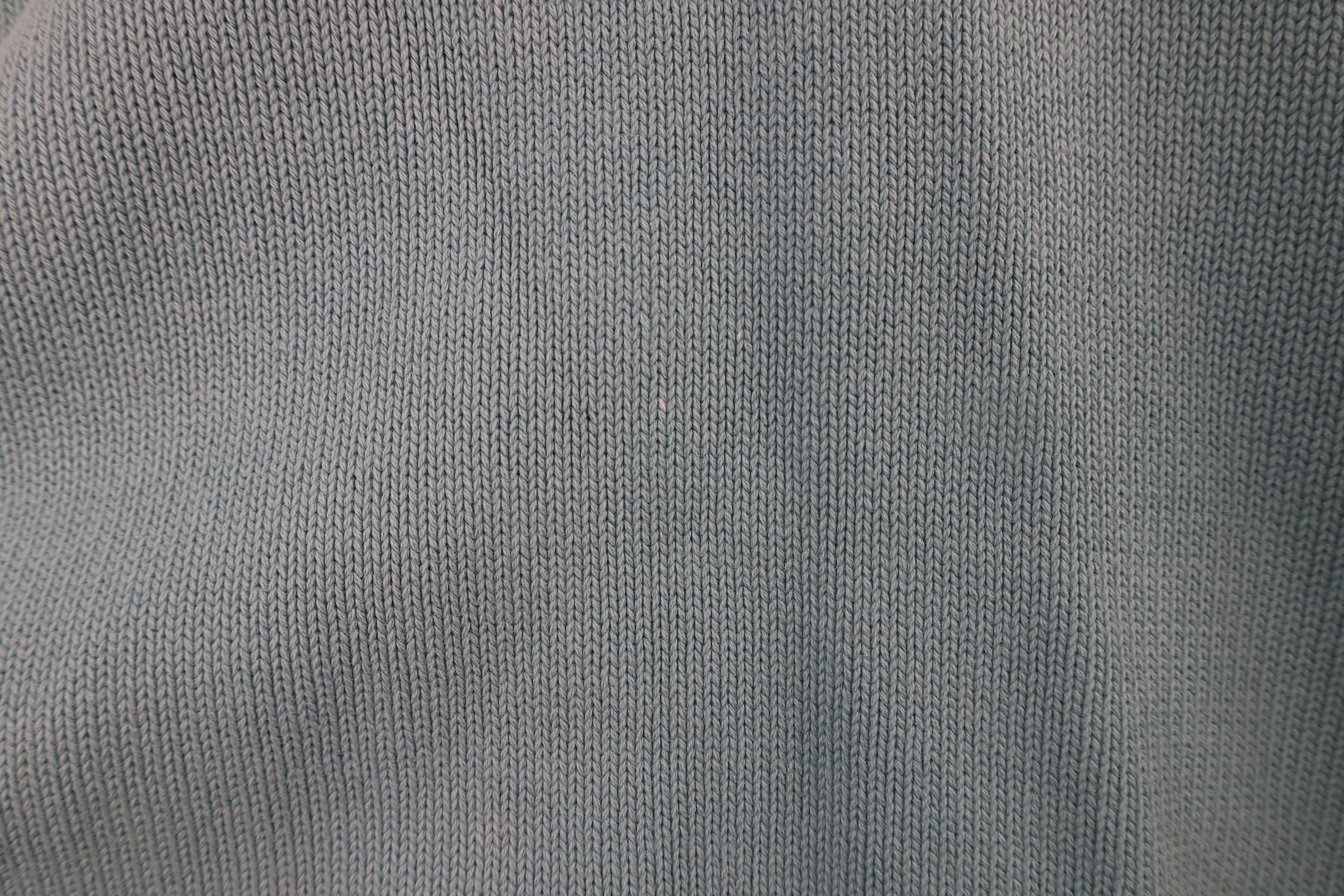 Lands' End × Vintage Vintage 90s Lands End Blank Cotton Knit Sweater Teal USA Size L / US 10 / IT 46 - 4 Thumbnail