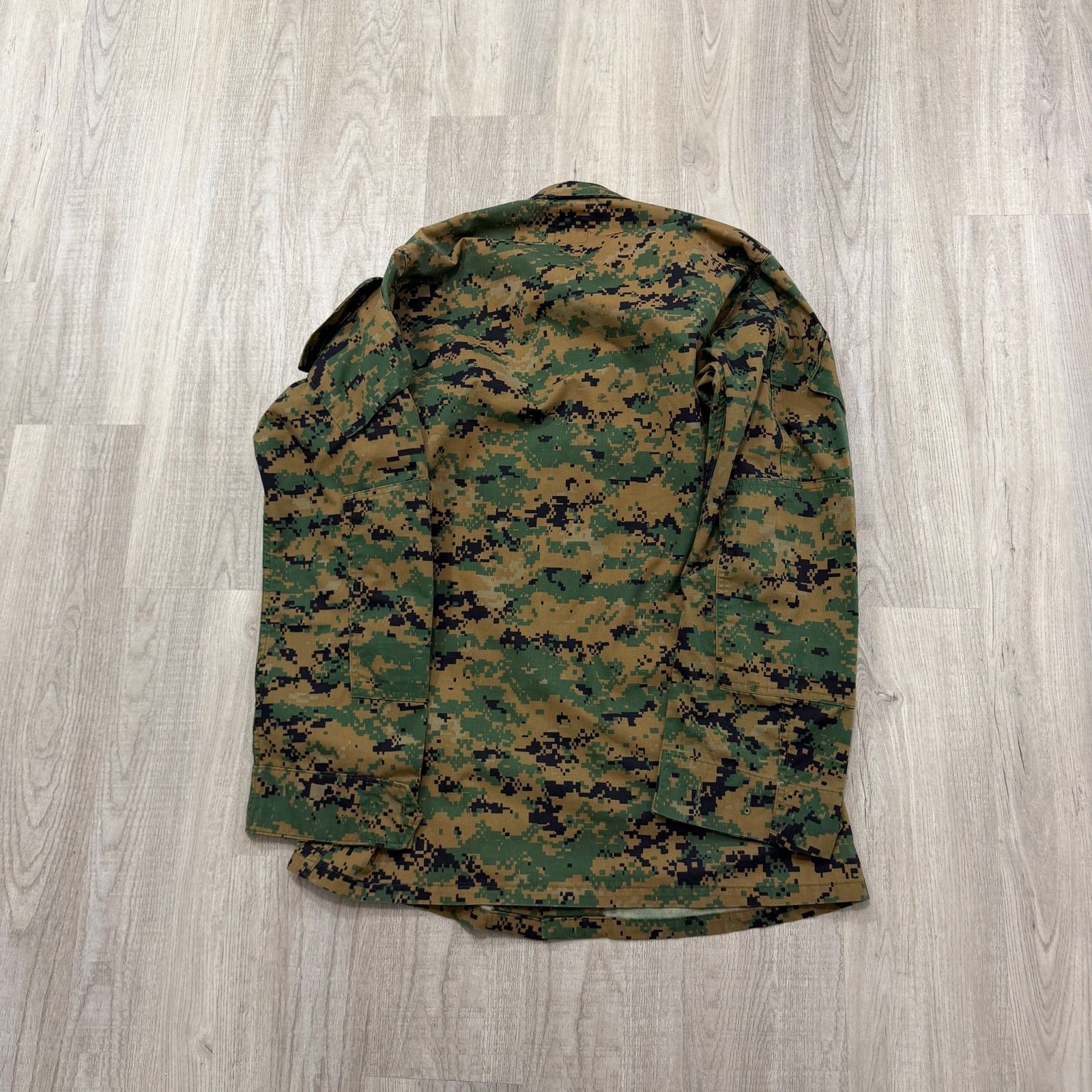 Vintage US Marines Military Shirt Jacket Men's Small Extra Long Size US S / EU 44-46 / 1 - 5 Thumbnail