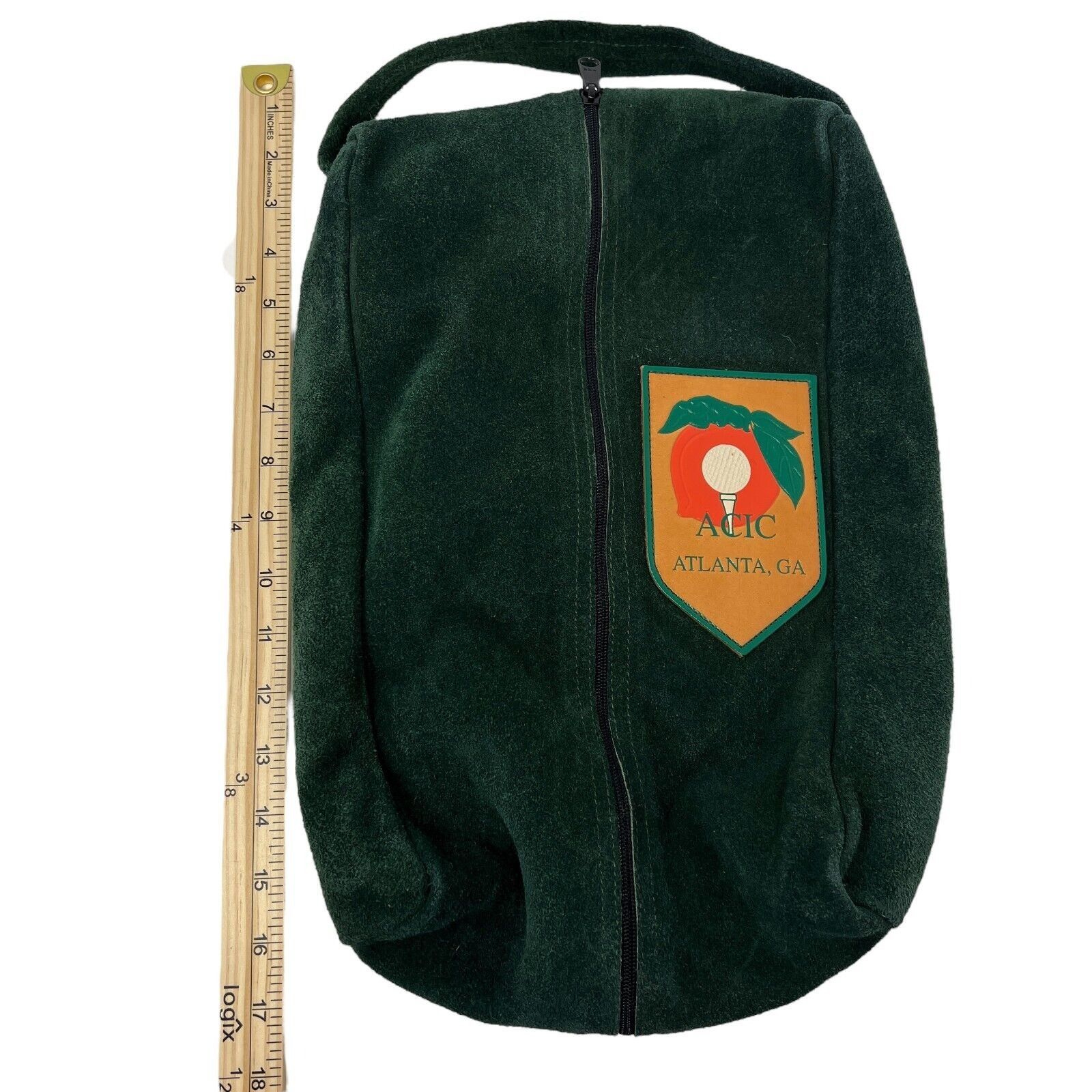 Vintage Vintage Green Suede ACIC Atlanta, GA Golf Sherpa Lined Bag Size ONE SIZE - 6 Thumbnail