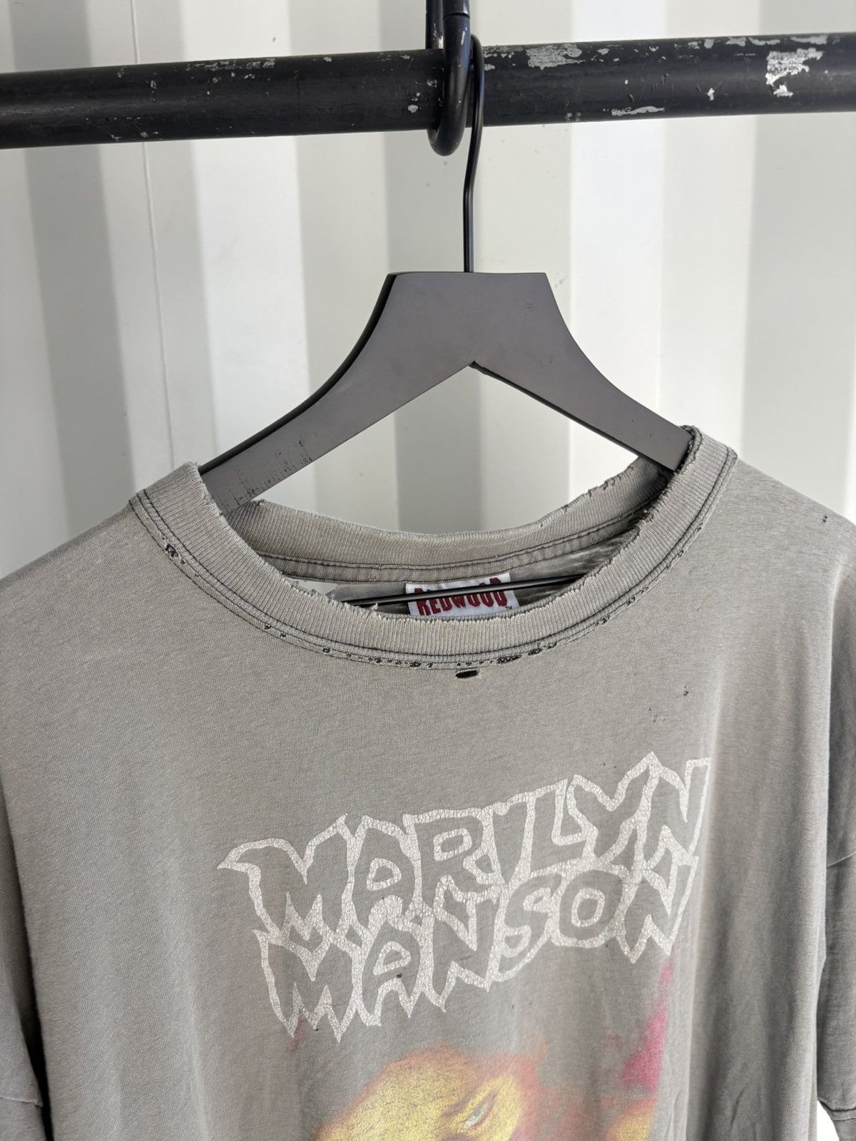 Band Tees Vintage Marilyn Manson God of Fuck Shirt Faded GRUNGE Band Size US XL / EU 56 / 4 - 5 Thumbnail