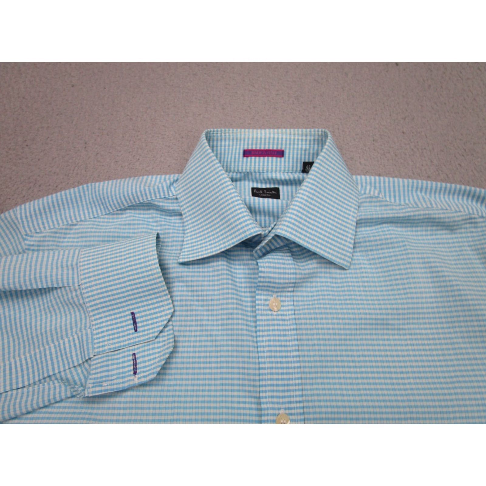 Paul Smith Paul Smith Shirt Mens Medium Large Blue Gingham Check Plaid 15.5 39Adult Italy Cotton Button-Up Long Sleeve Casual Mens Regular Vintage? No Size US M / EU 48-50 / 2 - 3 Thumbnail