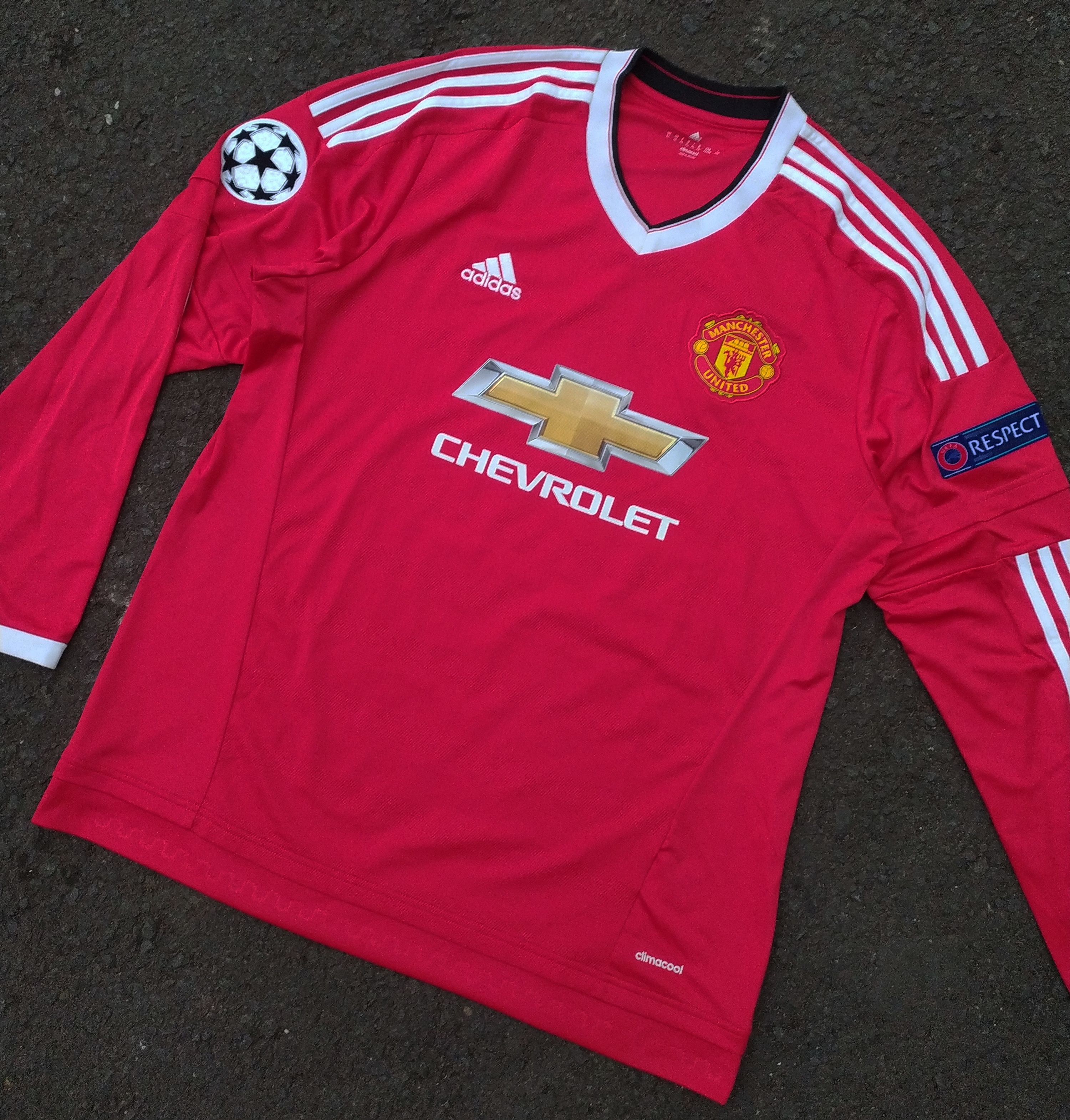 Adidas Manchester United #7 Memphis Depay 15/16 Home LS Jersey Size US XL / EU 56 / 4 - 1 Thumbnail