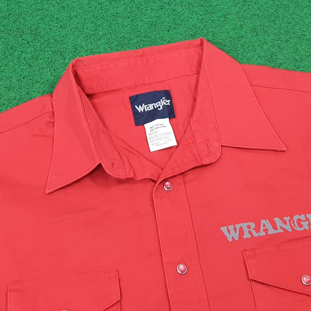 Wrangler Vintage Wrangler Spell Out Button Up Shirt C276N61 Size US XXL / EU 58 / 5 - 5 Thumbnail