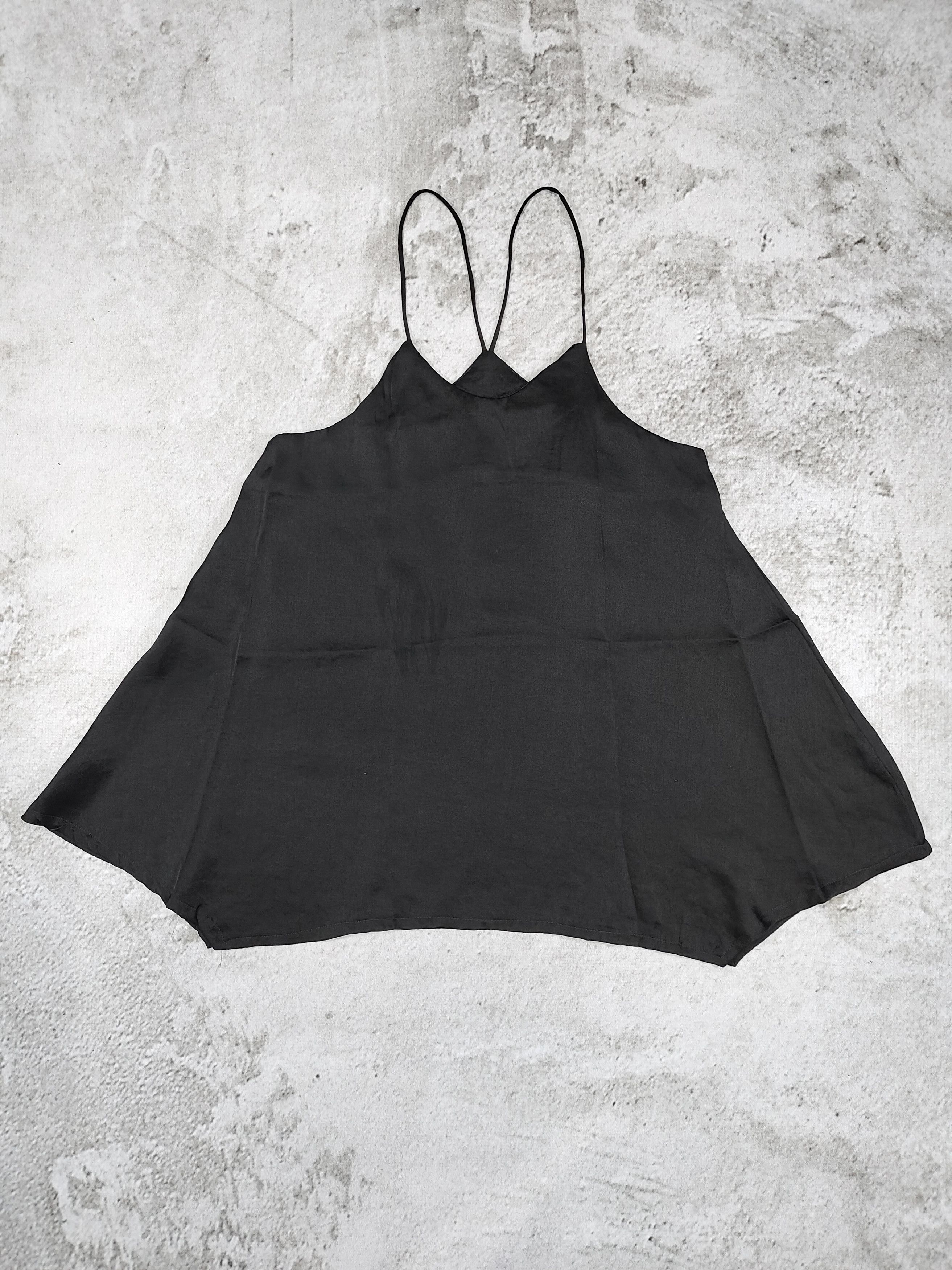 Japanese Brand NICE CLAUP🇯🇵 Mori Minimalist Gothic Satin A-Line Dress Size M / US 6-8 / IT 42-44 - 5 Thumbnail