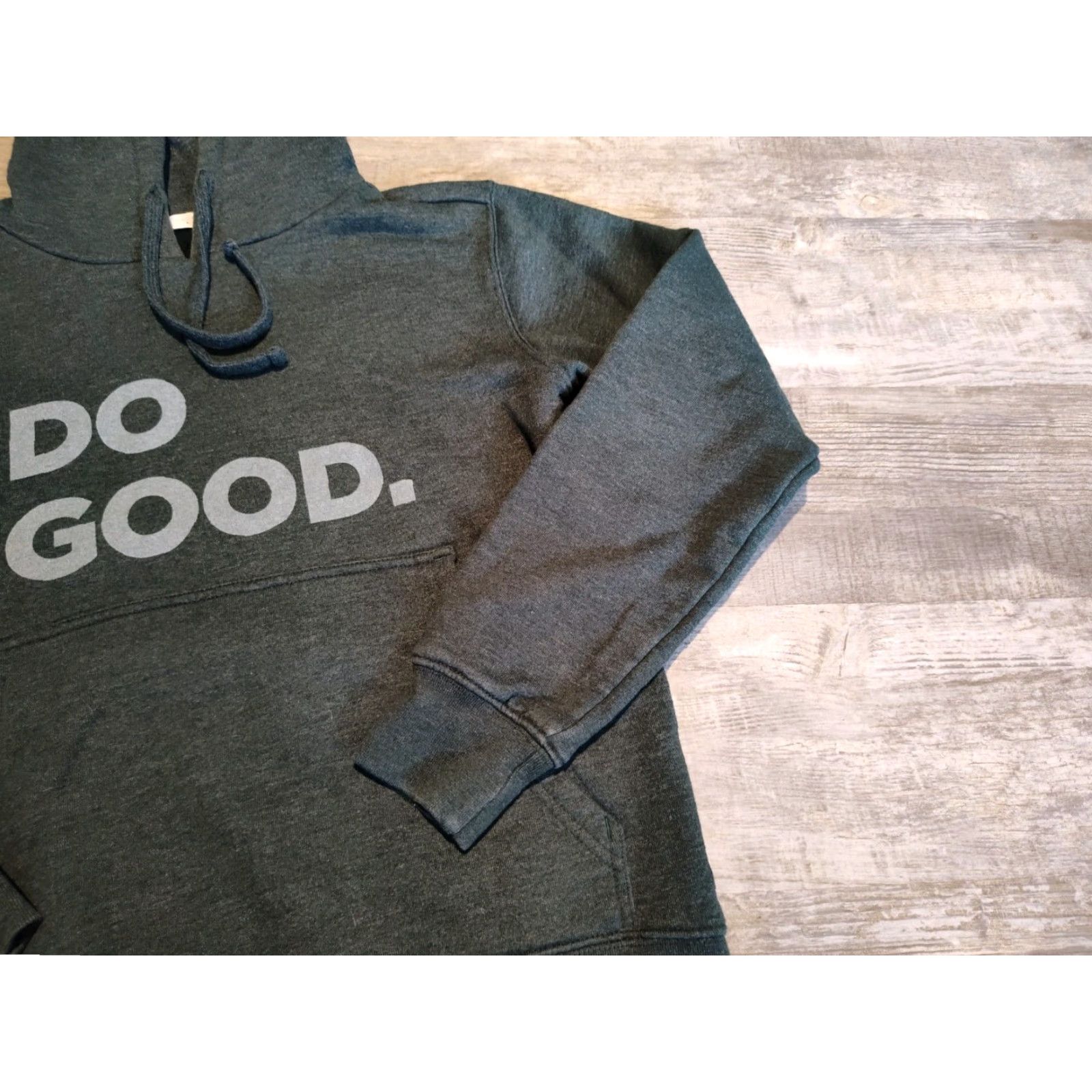 Cotopaxi Cotopaxi Hoodie Womens S Green Heather "Do Good" Graphic Fleece Pullover EUC Size S / US 4 / IT 40 - 2 Thumbnail