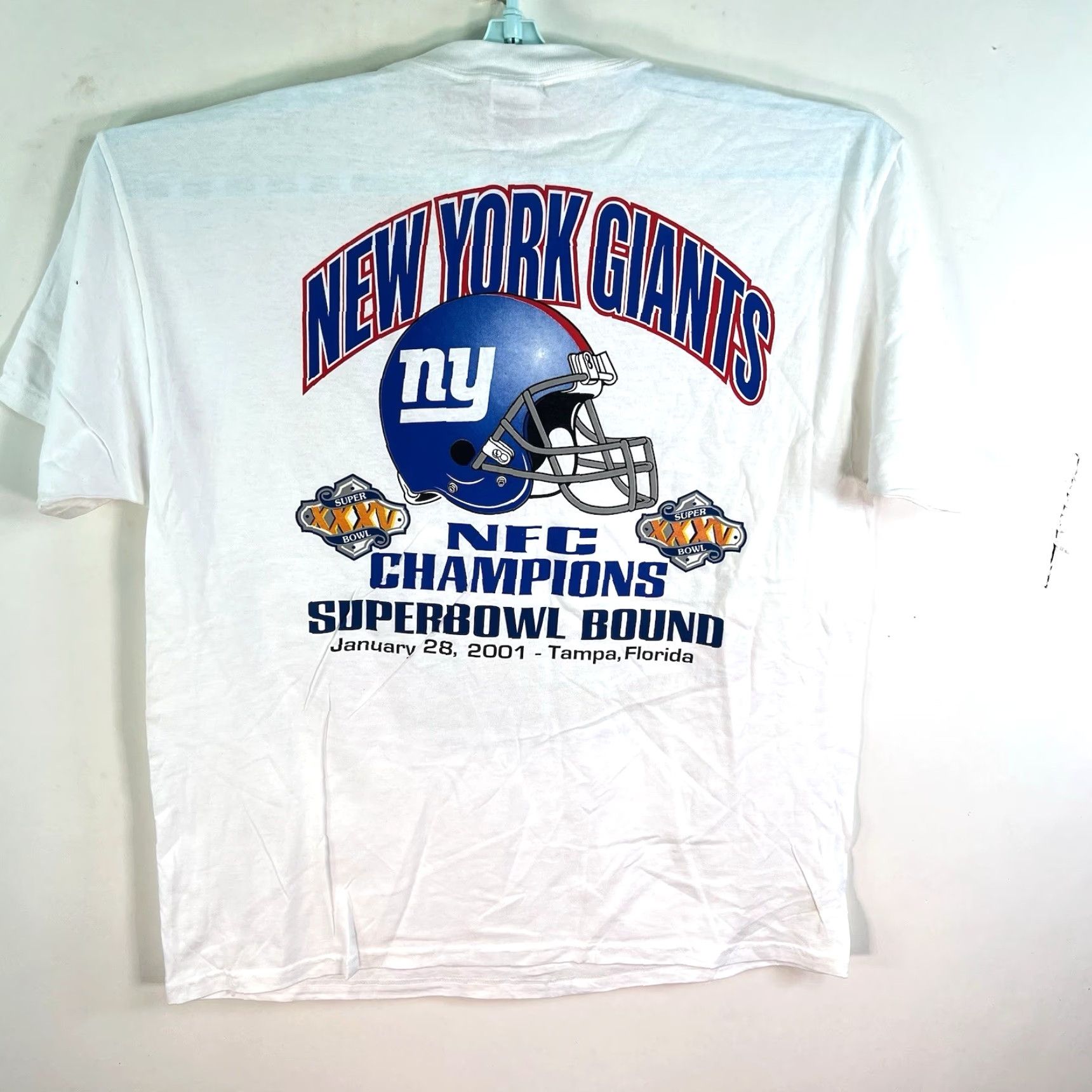 MLB VINTAGE 2000 MLB Subway Series Mets Yankees T-Shirt Mens XL White Double-Sided Graphic Print Sports Size US XL / EU 56 / 4 - 2 Thumbnail