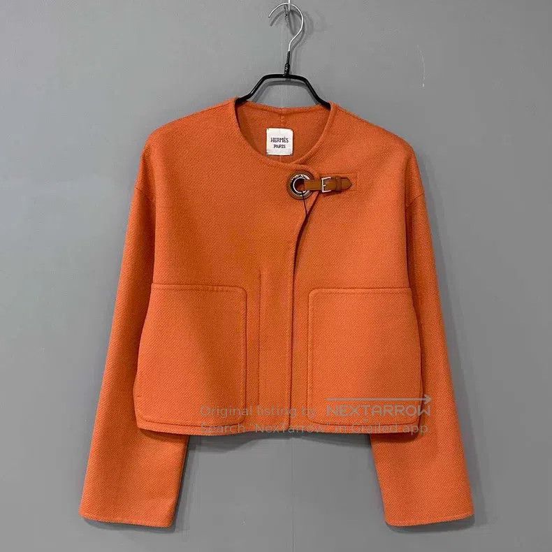 Hermes Hermes Brick red cashmere overcoat Size XS / US 0-2 / IT 36-38 - 1 Thumbnail
