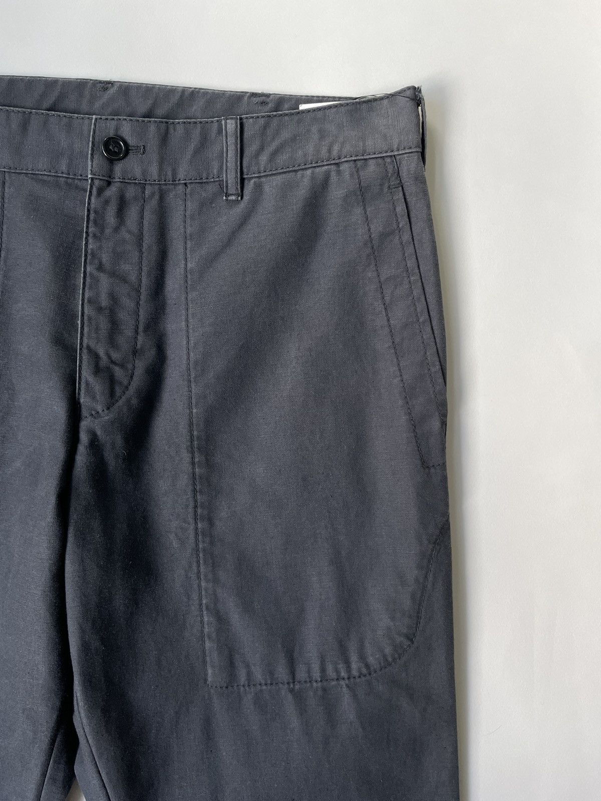 Comme des Garcons Homme A/W 09 Washed Gray Cotton Cargo Trousers Size US 32 / EU 48 - 4 Thumbnail