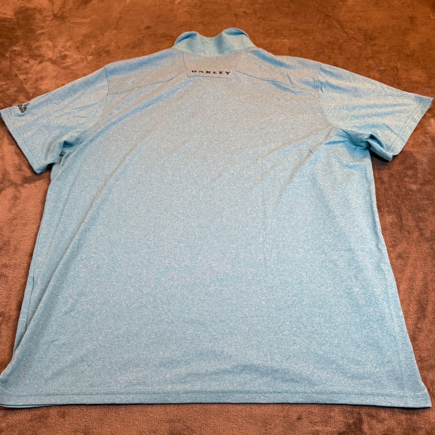 Oakley Oakley Polo Shirt Mens XL Blue Heathered Tailored Short Sleeve Golf Activewear Breathable Moisture Wicking Logo Size US XL / EU 56 / 4 - 4 Thumbnail