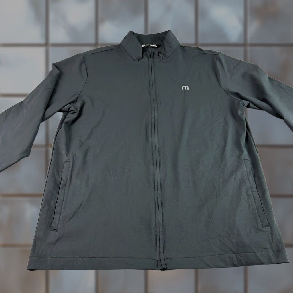 TravisMathew Travis Mathew Surfside Jacket Mens M Black Windbreaker Full Zip Golf Jacket Size US M / EU 48-50 / 2 - 1 Thumbnail