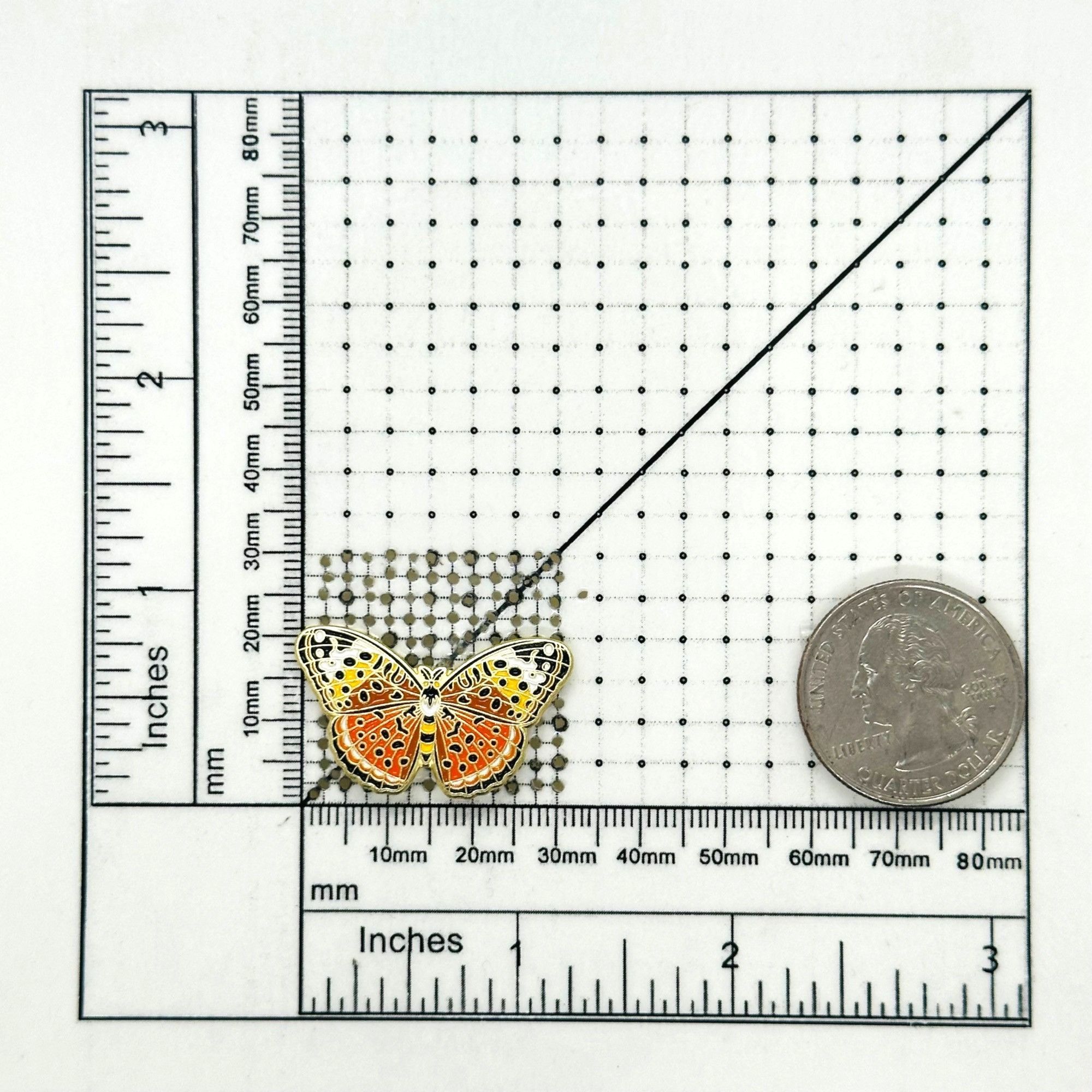 Other 🦋Butterfly Pin Badge Creative Enamel Brooch Insect Brooch L Size ONE SIZE - 6 Thumbnail