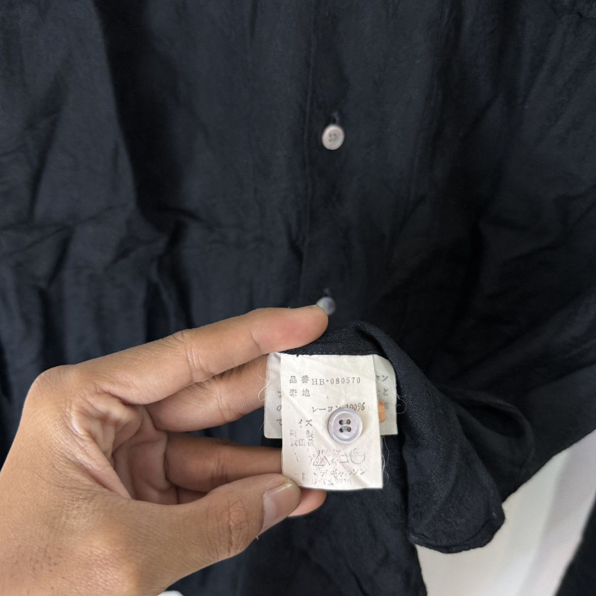 Comme des Garcons Homme COMME des GARCONS homme silk black pattern shirt Size US XXL / EU 58 / 5 - 5 Thumbnail