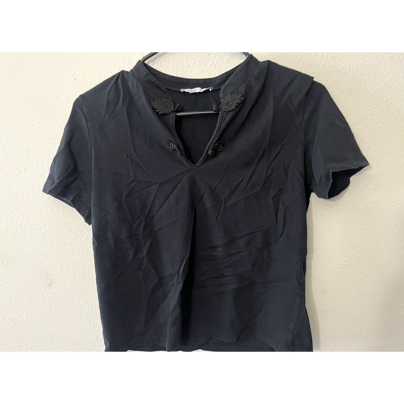 Zara Zara Black Lace Top Shirt Blouse Small Women’s Pullover Mock Turtleneck Cap Sleeve Lace Casual Party/Cocktail Halloween Womens Size S / US 4 / IT 40 - 2 Thumbnail