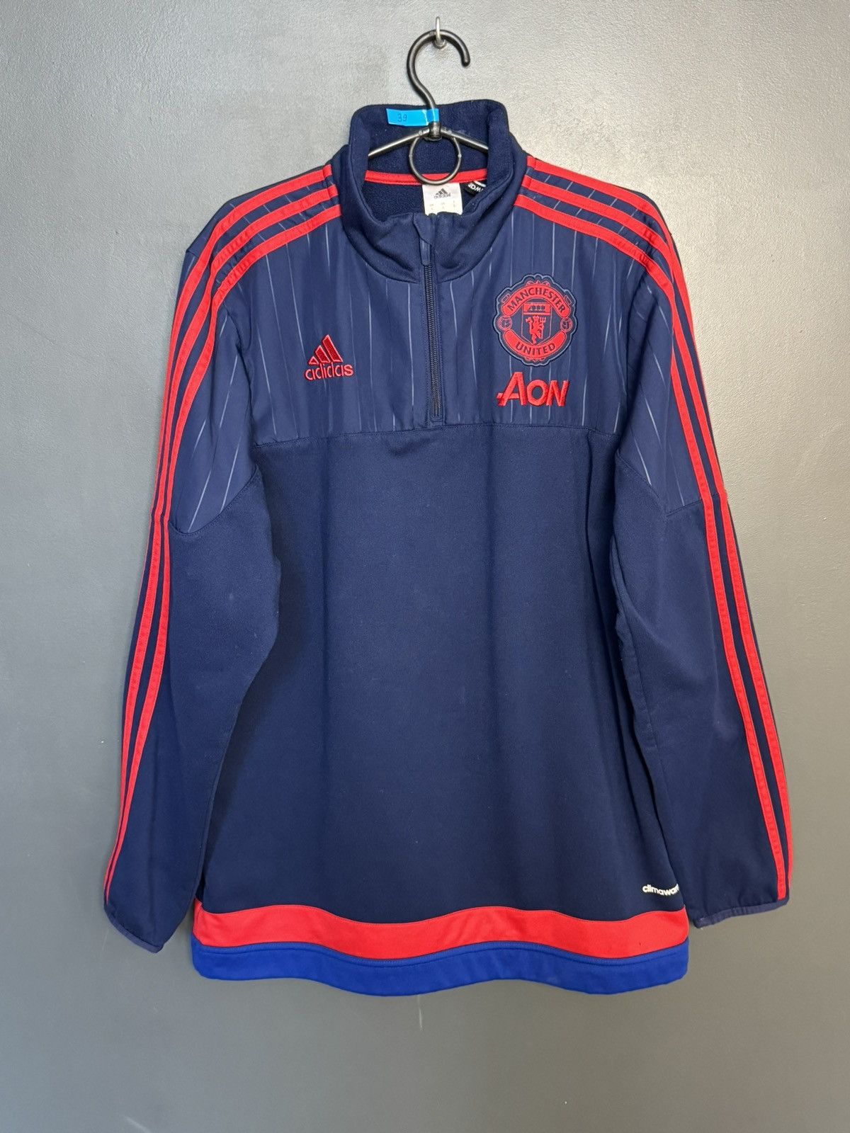 Adidas Manchester United 15/16 Training Football Sweatshirt Size US L / EU 52-54 / 3 - 1 Thumbnail