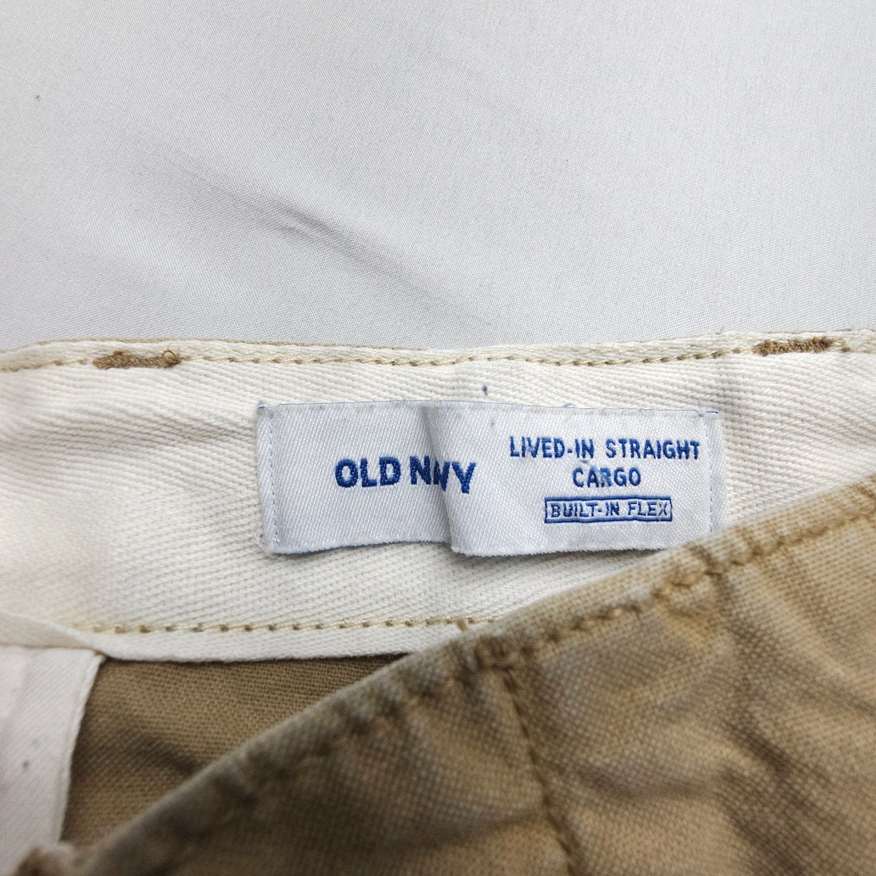 Old Navy Old Navy Cargo Pants Mens 40x34 Tan Cotton Blend Straight 5-Pocket Design 34 Inseam Regular Tailored for Casual Workwear Vintage No N/A Size US 40 / EU 56 - 6 Thumbnail