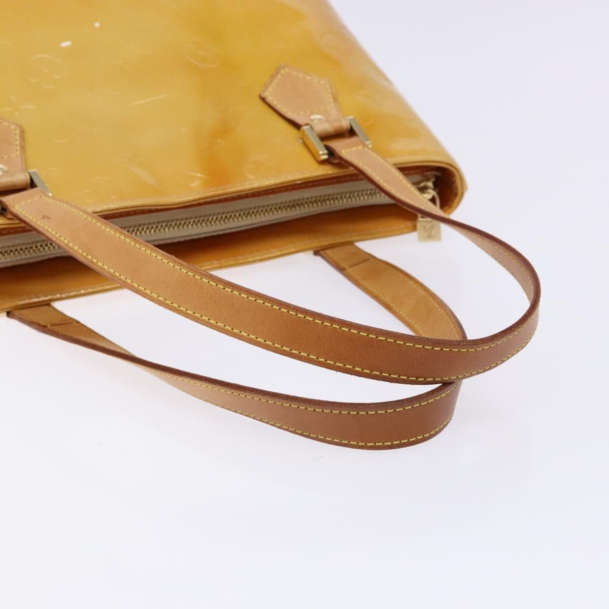 Louis Vuitton LOUIS VUITTON Monogram Vernis Houston Hand Bag Beige M91004 Size ONE SIZE - 7 Thumbnail