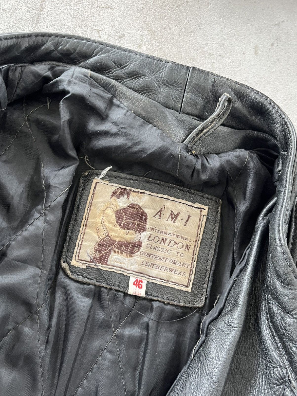 Genuine Leather Vintage Harley Davidson style Faded Black Moto Bomber Jacket Size US L / EU 52-54 / 3 - 20 Thumbnail