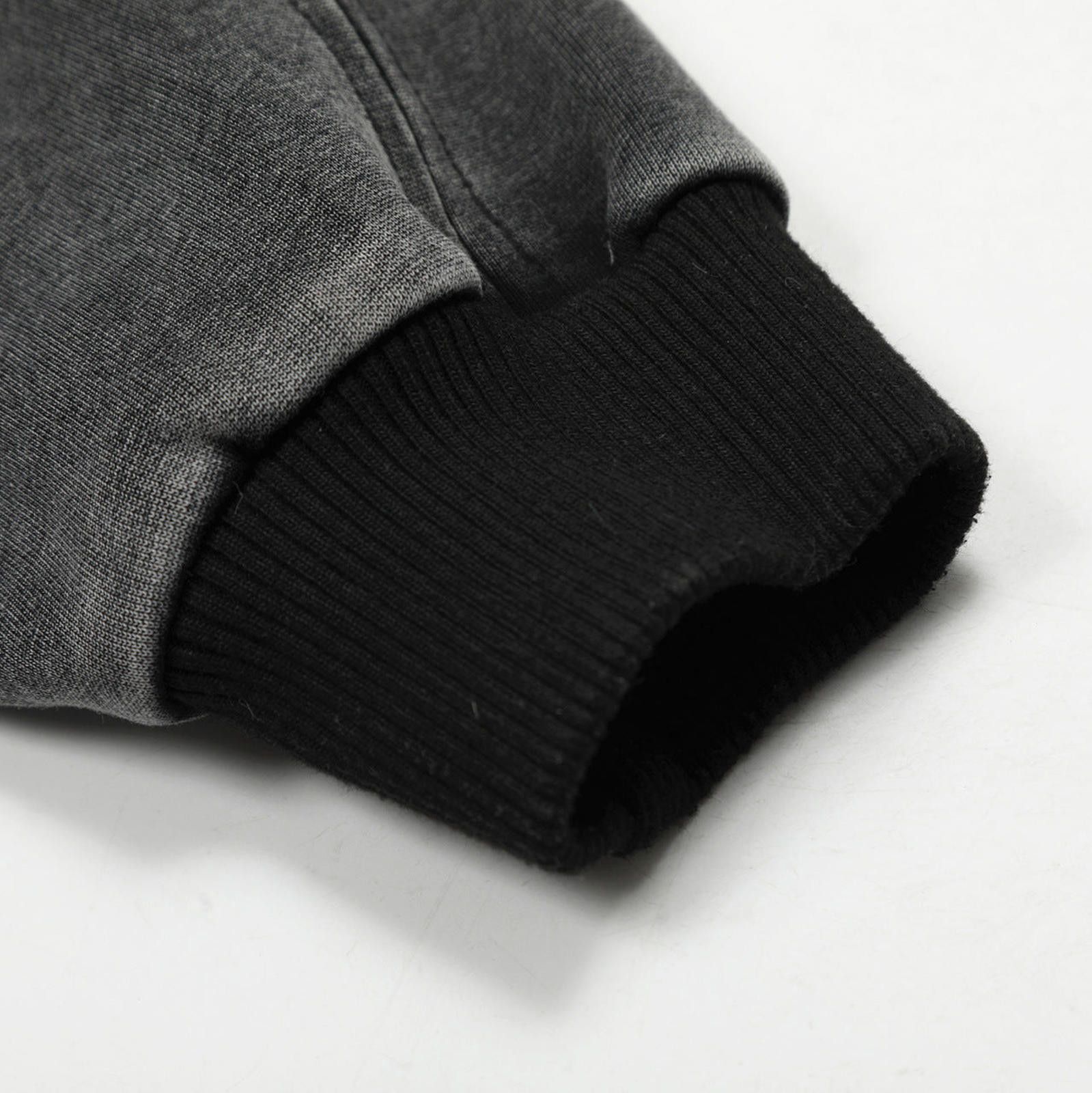 Japanese Brand Charcoal Black Washed Hoodie, Relaxed Fit Sweatshirt Size US M / EU 48-50 / 2 - 2 Thumbnail