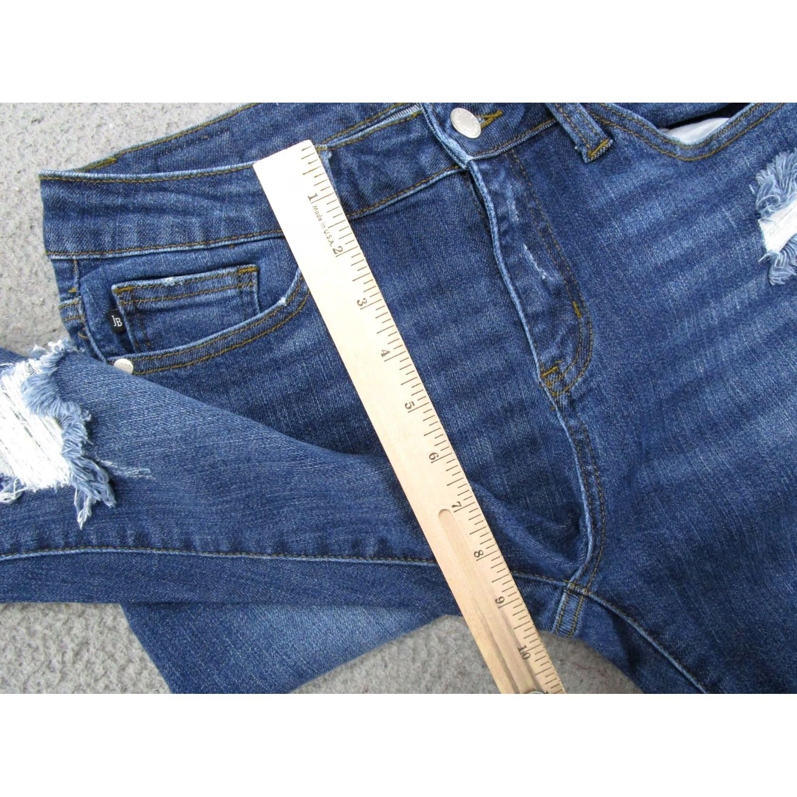 Denime Judy Blue Womens Cuffed Distressed Denim Skinny Fit Blue Jeans 9/29 Regular Size 29 Womens Jeans Blue Skinny Womens Size 29" - 7 Thumbnail