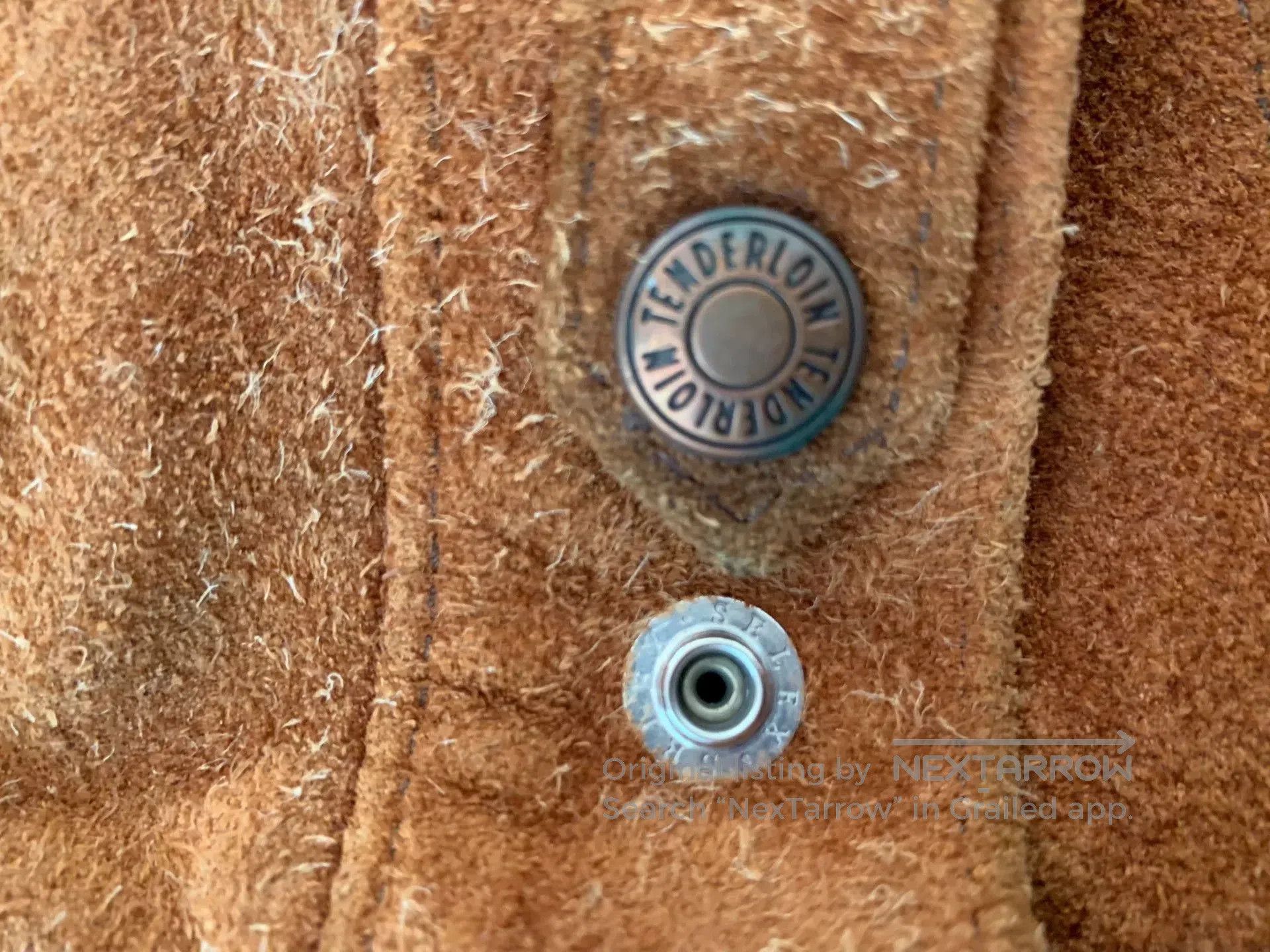 Tenderloin suede jacket with button front and collar. Size US M / EU 48-50 / 2 - 6 Thumbnail