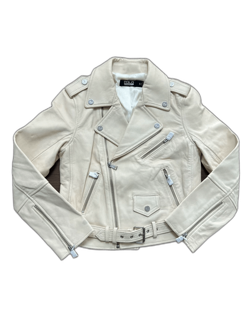 Ralph Lauren Polo Ralph Lauren Women's Leather Biker Jacket Size US S / EU 44-46 / 1 - 1 Thumbnail