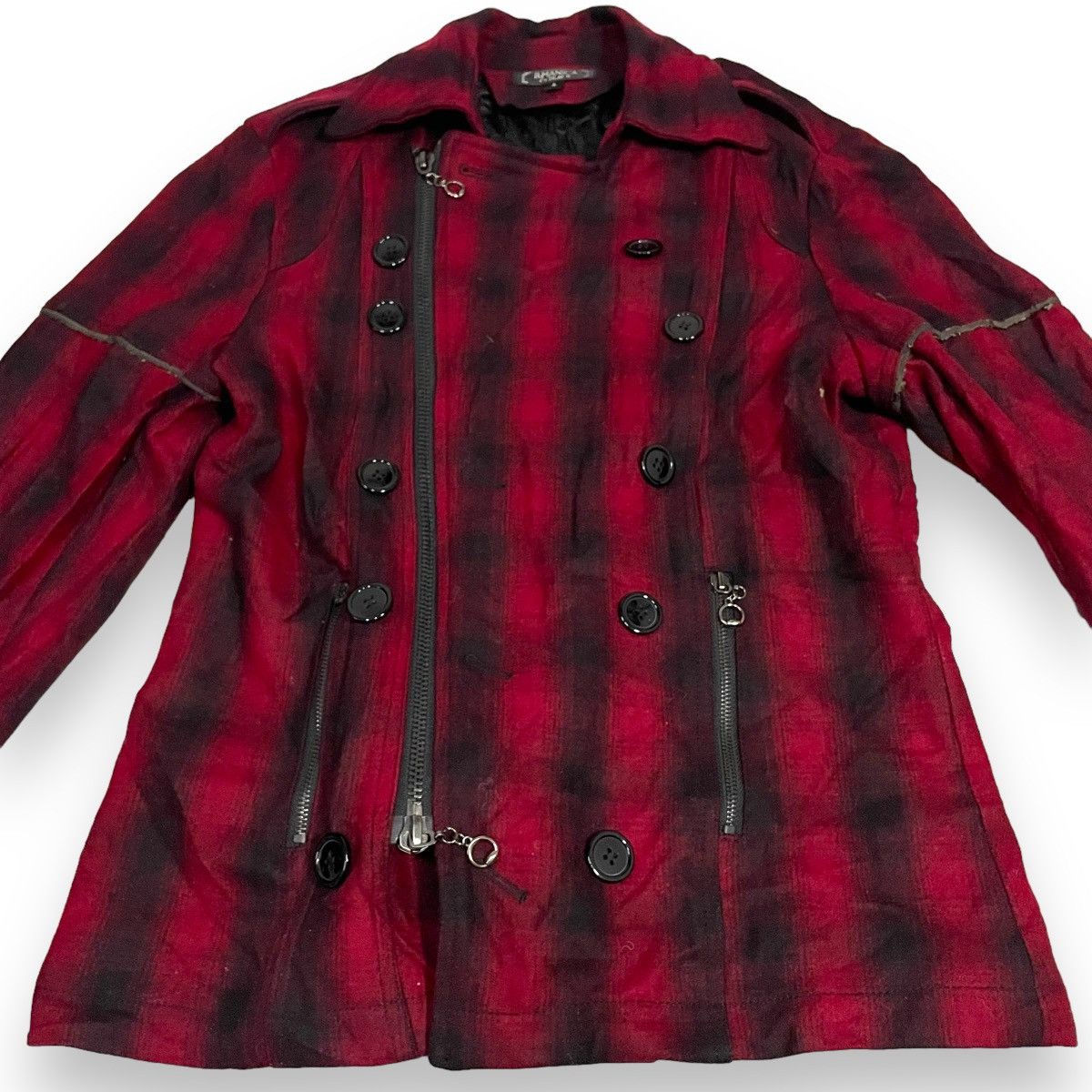 If Six Was Nine × Japanese Brand × Seditionaries RMANICA CS BLACK DOUBLE BREASTED TARTAN JACKET Size US L / EU 52-54 / 3 - 6 Thumbnail