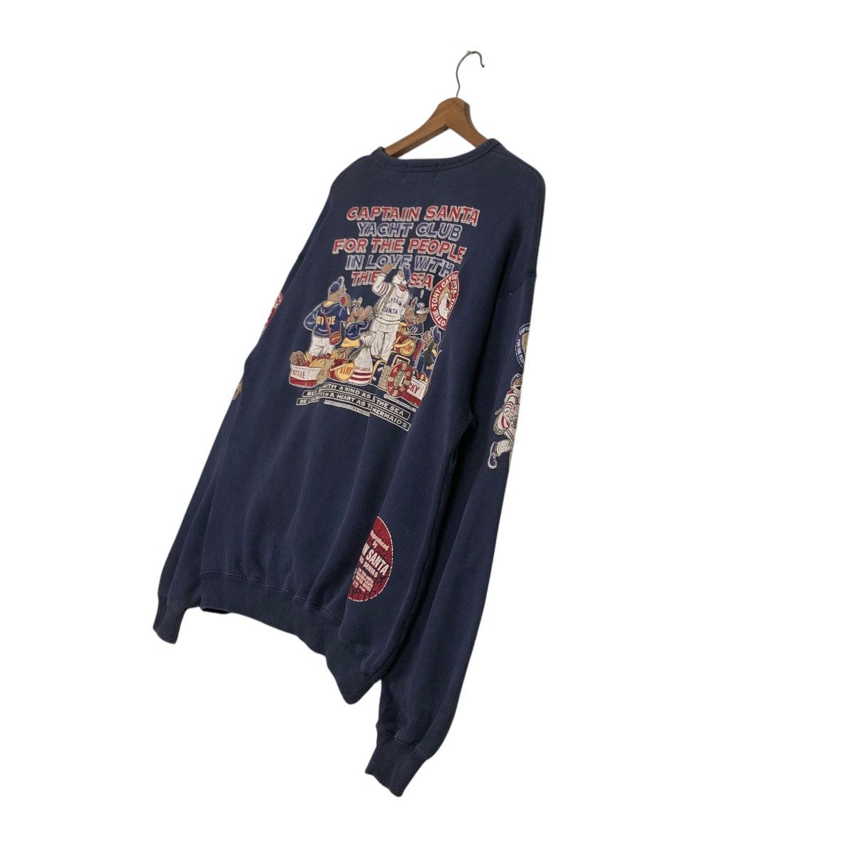Cartoon Network × Japanese Brand × Vintage 📌Vintage Sweatshirt Captain Santa Big Logo Overprint Size US L / EU 52-54 / 3 - 11 Thumbnail