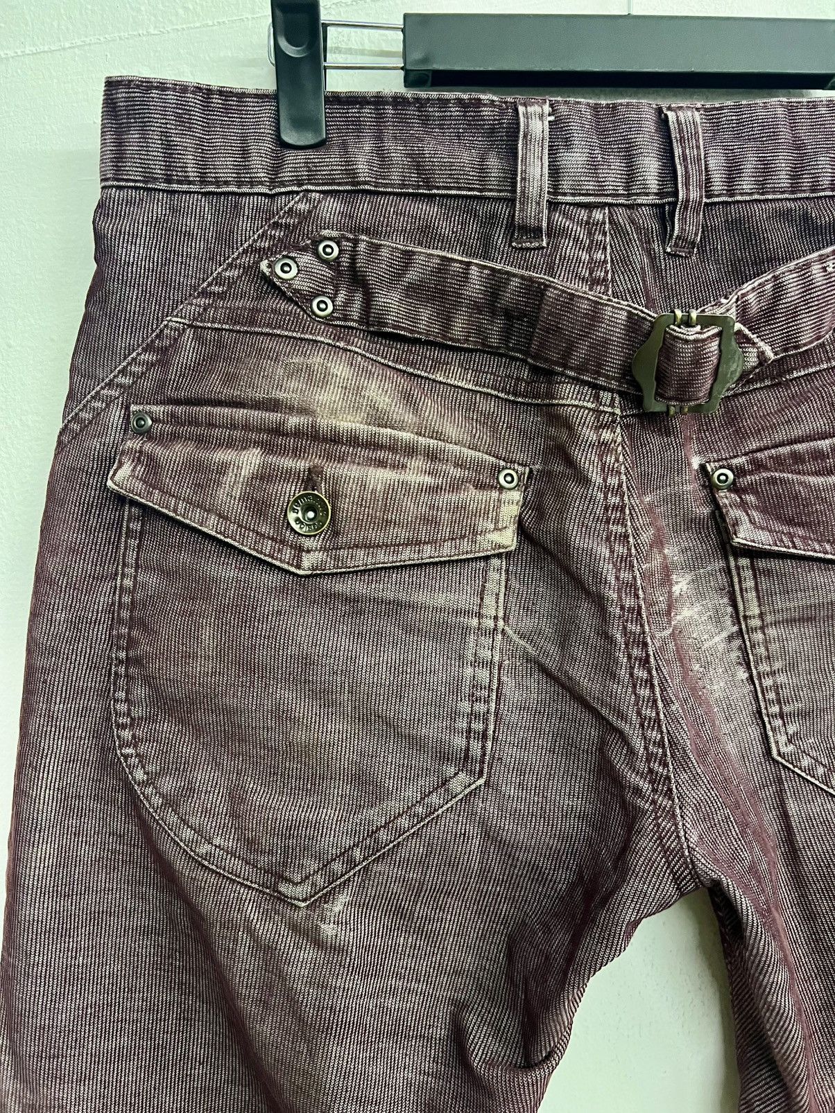 Japanese Brand Semantic Design Purple Washed Flared Corduroy Jeans Size US 34 / EU 50 - 13 Thumbnail
