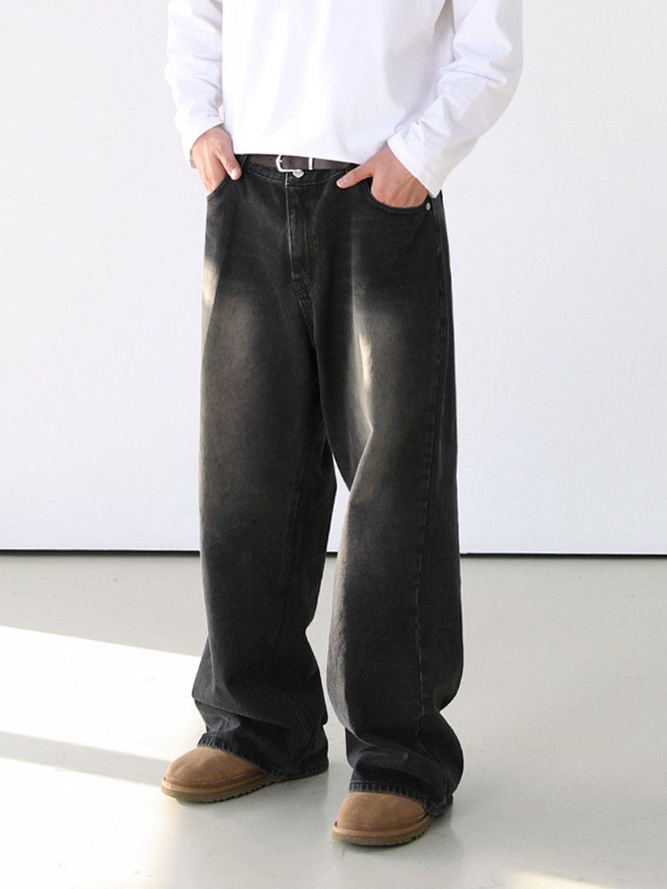 Japanese Brand × Jean Men's Washed Wide Leg Jeans Size US 30 / EU 46 - 3 Thumbnail